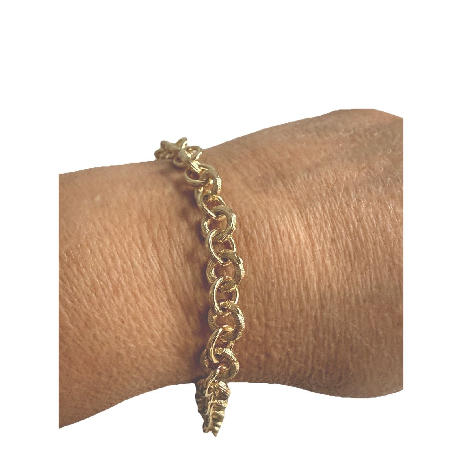 & Other Stories Chunky Gold Plated Bracelet for Women – Thick Chain Bracelet Size ONE SIZE - 6 Thumbnail