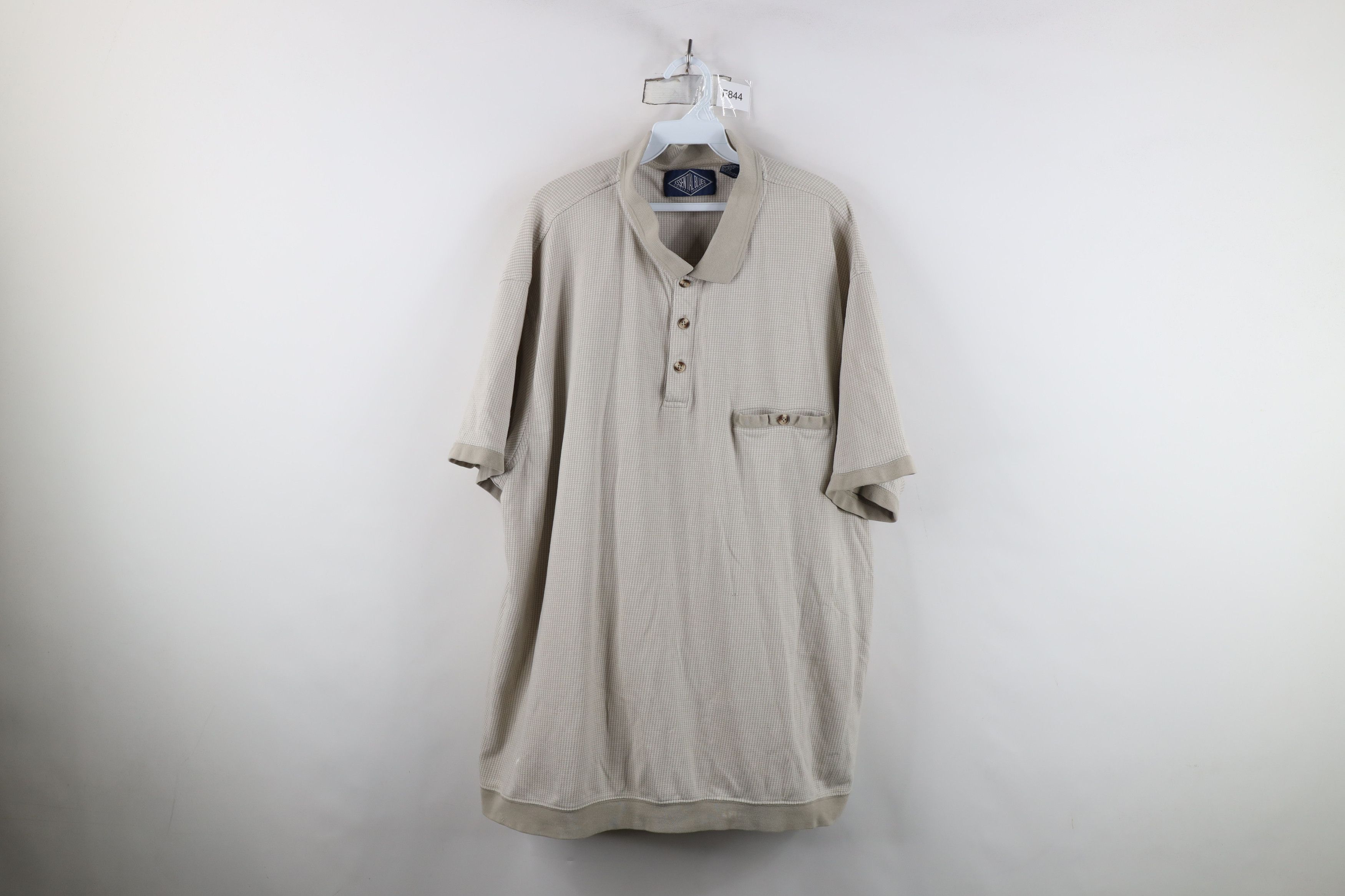 Vintage Vintage 90s Streetwear Houndstooth Knit Pullover Polo Shirt Size US XXL / EU 58 / 5 - 1 Thumbnail