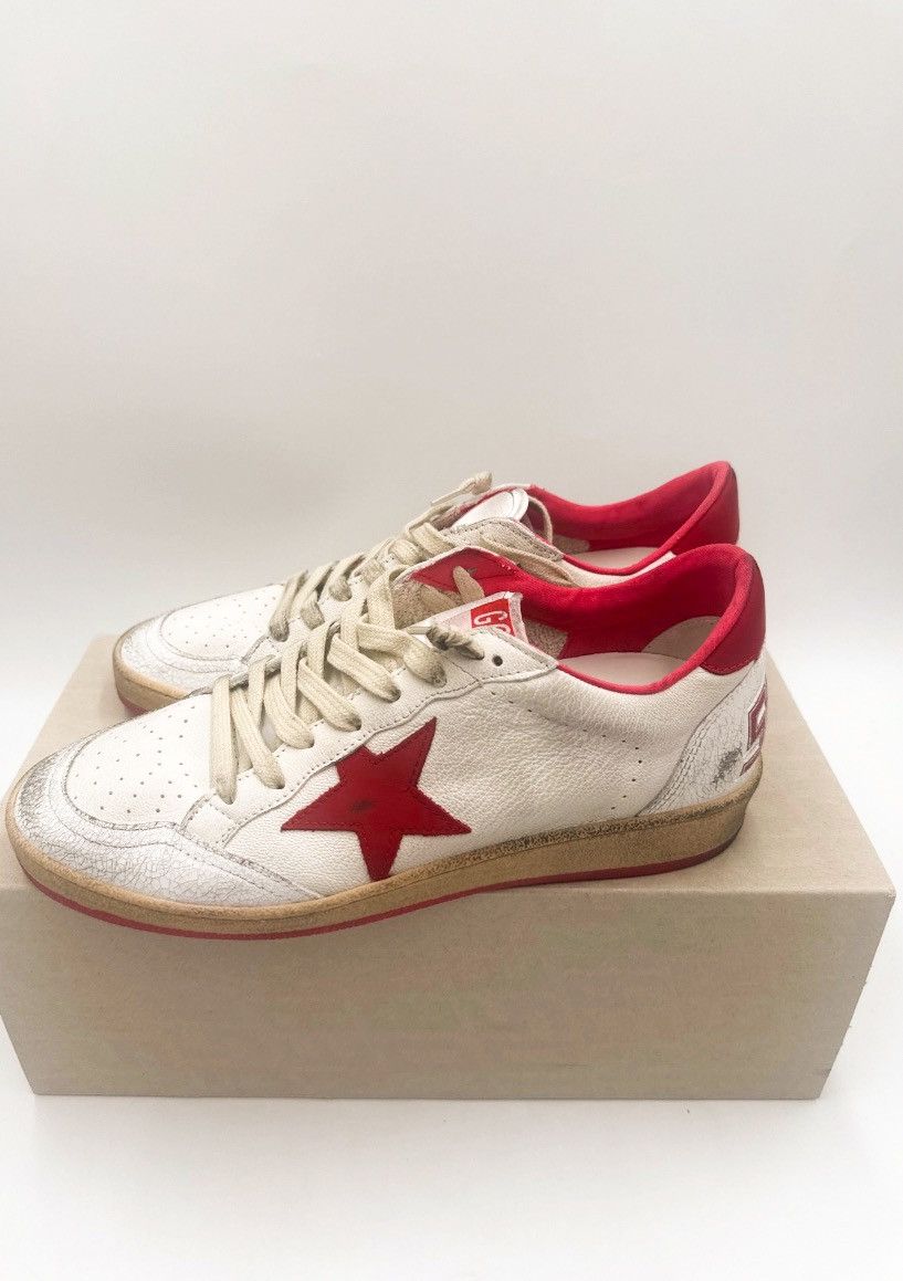 Golden Goose Golden Goose Ballstar White/Red Size US 9 / IT 39 - 5 Thumbnail