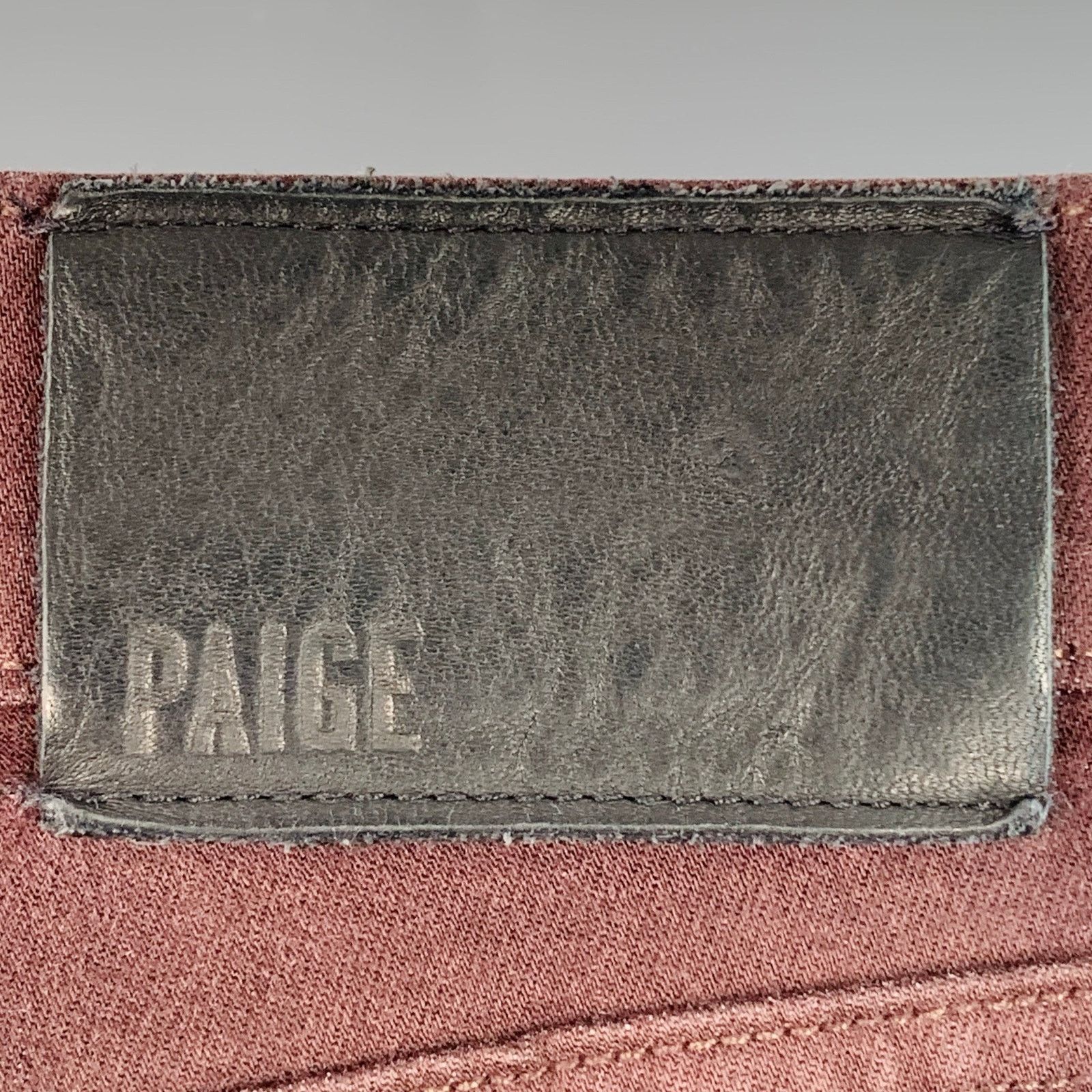 Paige PAIGE Federal Brown Rayon Cotton Slim Straight Zip Fly Pants Size US 32 / EU 48 - 3 Thumbnail