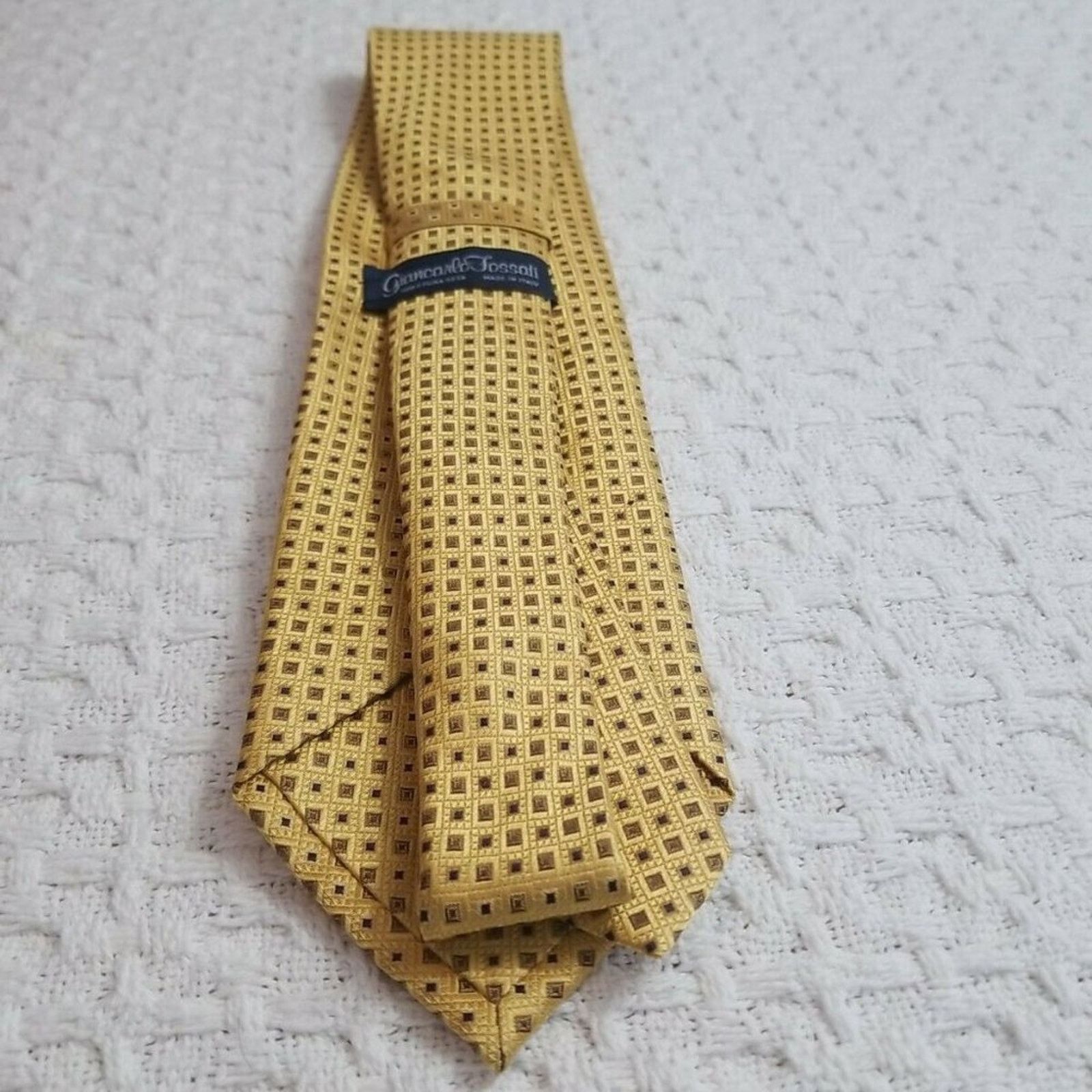 Other GIANCARLO FOSSATI MENS TIE 100% SILK MADE IN ITALY Size ONE SIZE - 7 Thumbnail
