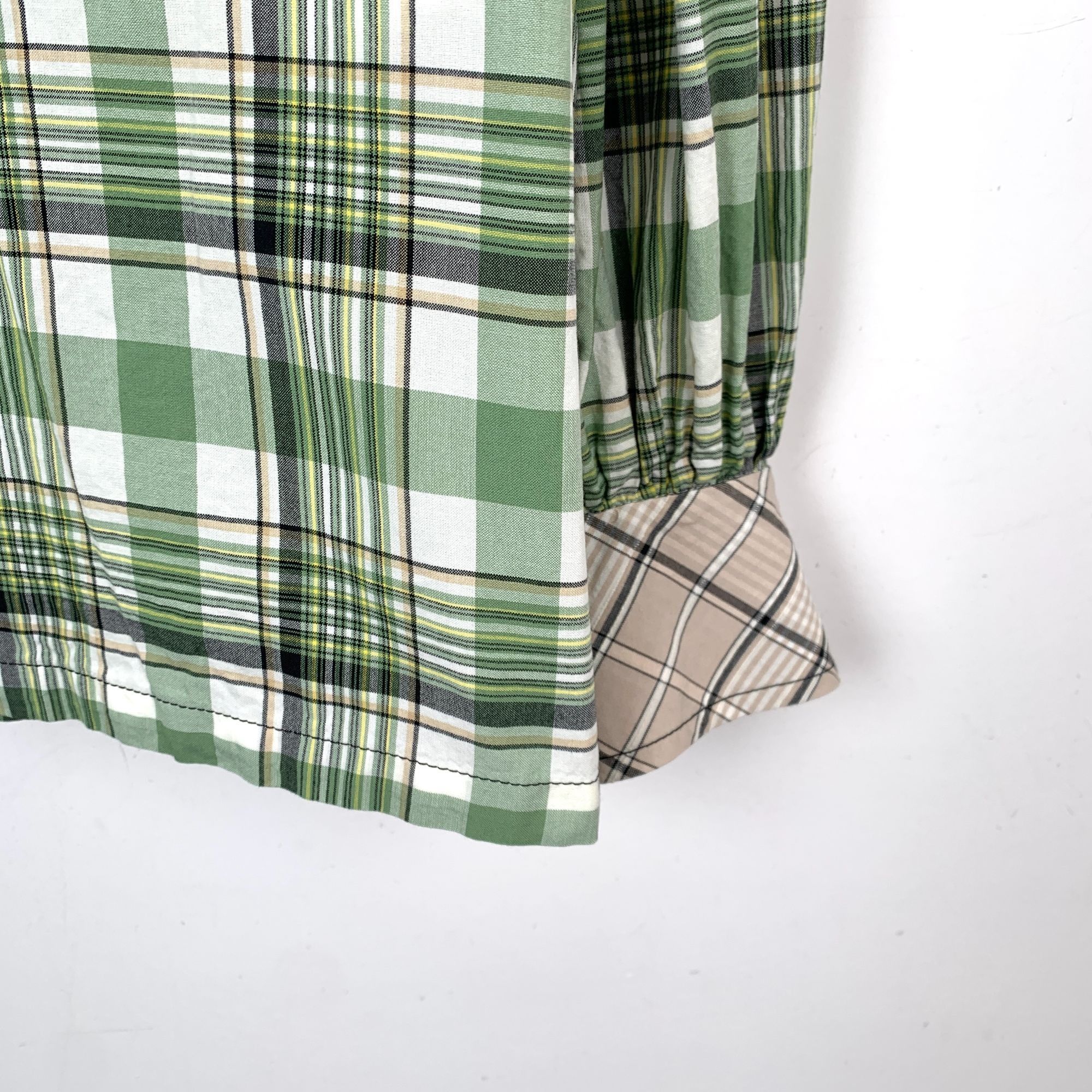 Louis Vuitton X9270 Louis Vuitton Green & Beige Plaid Button-Up Shirt Size US M / EU 48-50 / 2 - 4 Thumbnail