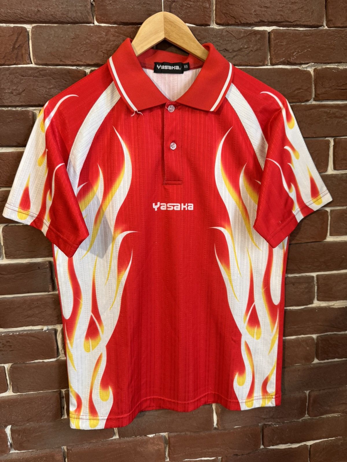 Japanese Brand Rare Vintage Y2K Yasaka Japan vintage flame jersey hype XS Size US XS / EU 42 / 0 - 4 Thumbnail