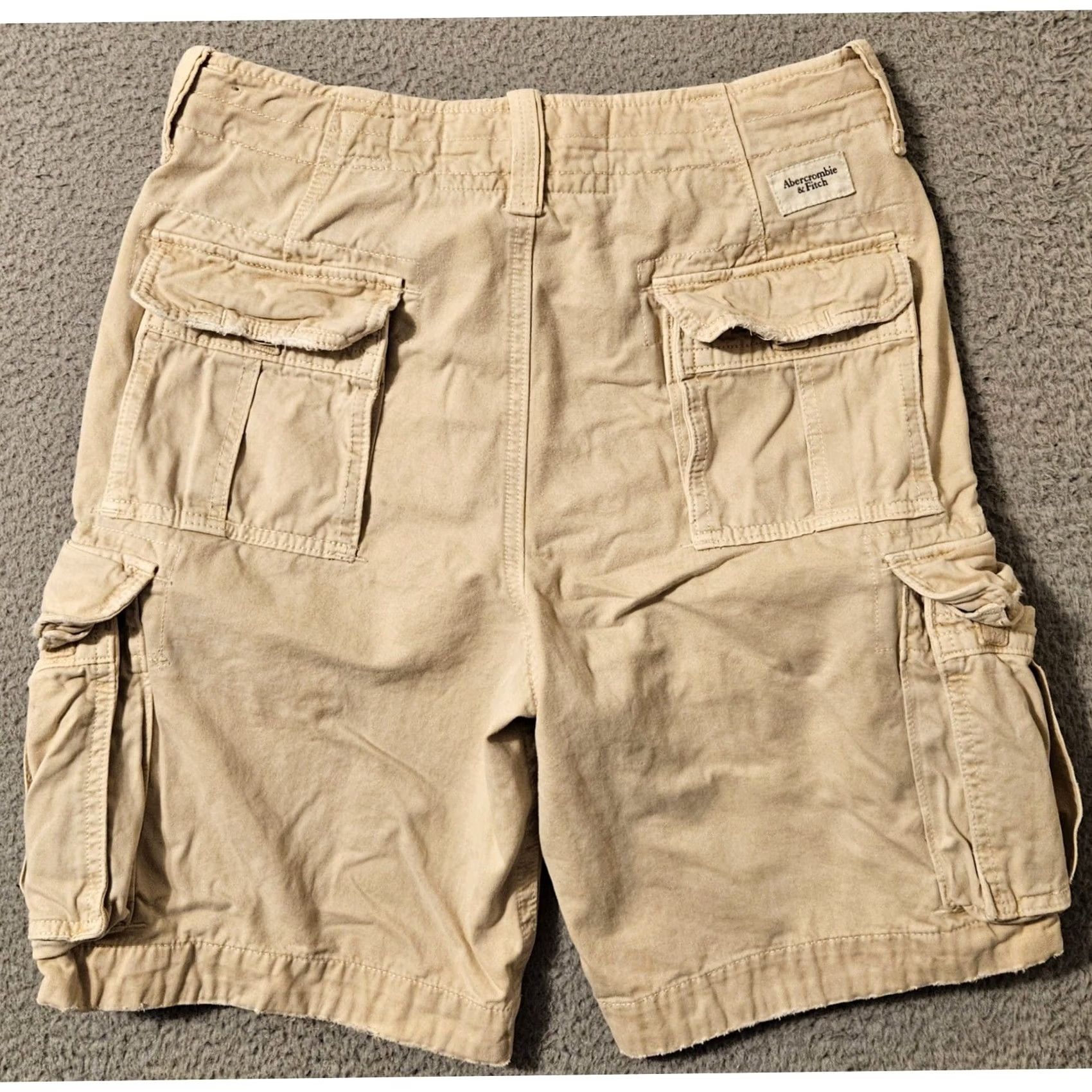 Abercrombie & Fitch Vintage Abercrombie & Fitch Cargo Shorts 30 Tan Distressed Military Fatigues Size US 30 / EU 46 - 3 Thumbnail