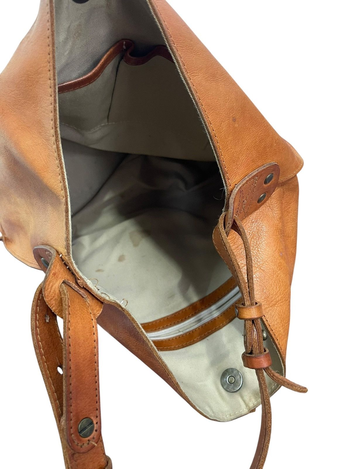 Leather Full Leather Patina Unknown Handmade Shoulder Bag 7🟩 Size ONE SIZE - 16 Thumbnail