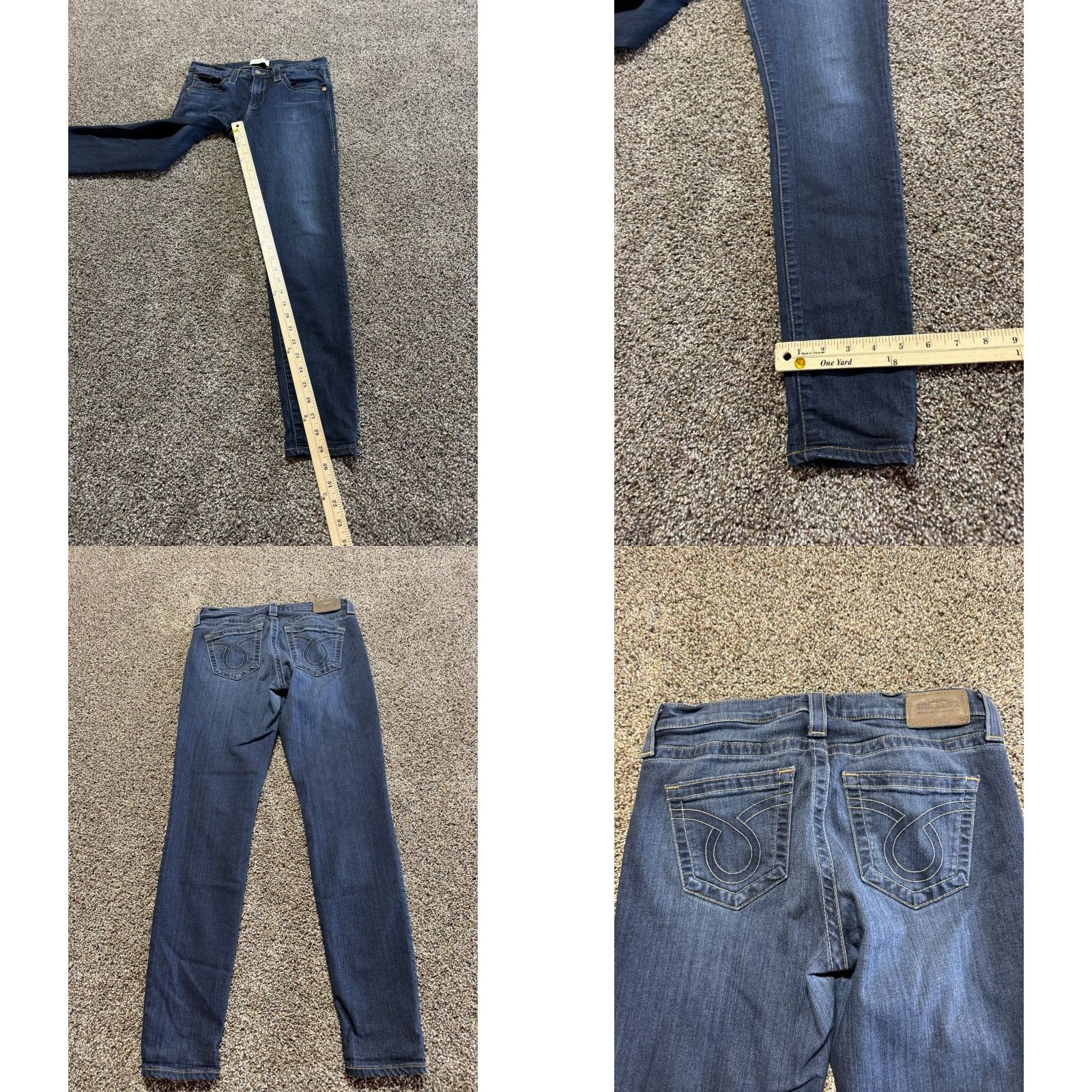Denime BIG STAR Jeans Women's Size 29 Blue Denim Skinny Stretch 5-Pocket Design Size 29" - 8 Thumbnail