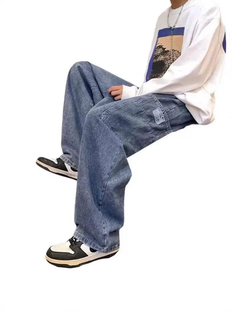 Japanese Brand × Jean Retro loose wide leg high street jeans Size US 32 / EU 48 - 5 Thumbnail