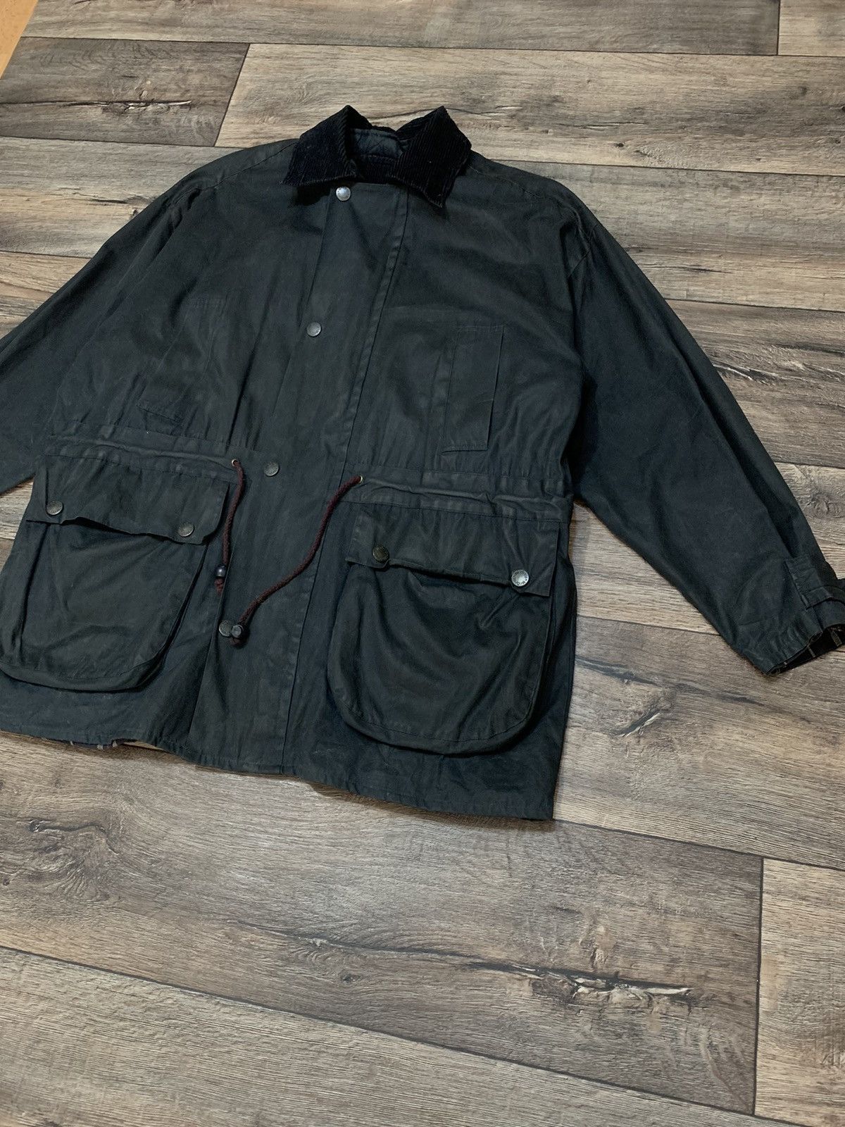 Orvis × Vintage × Wax London Mc Orvis Vintage Black Men’s Waxed Jacket Barbour Style Size US M / EU 48-50 / 2 - 3 Thumbnail