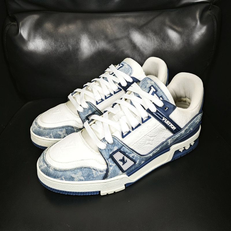 Louis Vuitton Louis Vuitton Denim Low-Top Sneakers for Casual Wear 0079 Size US 9 / IT 39 - 1 Thumbnail