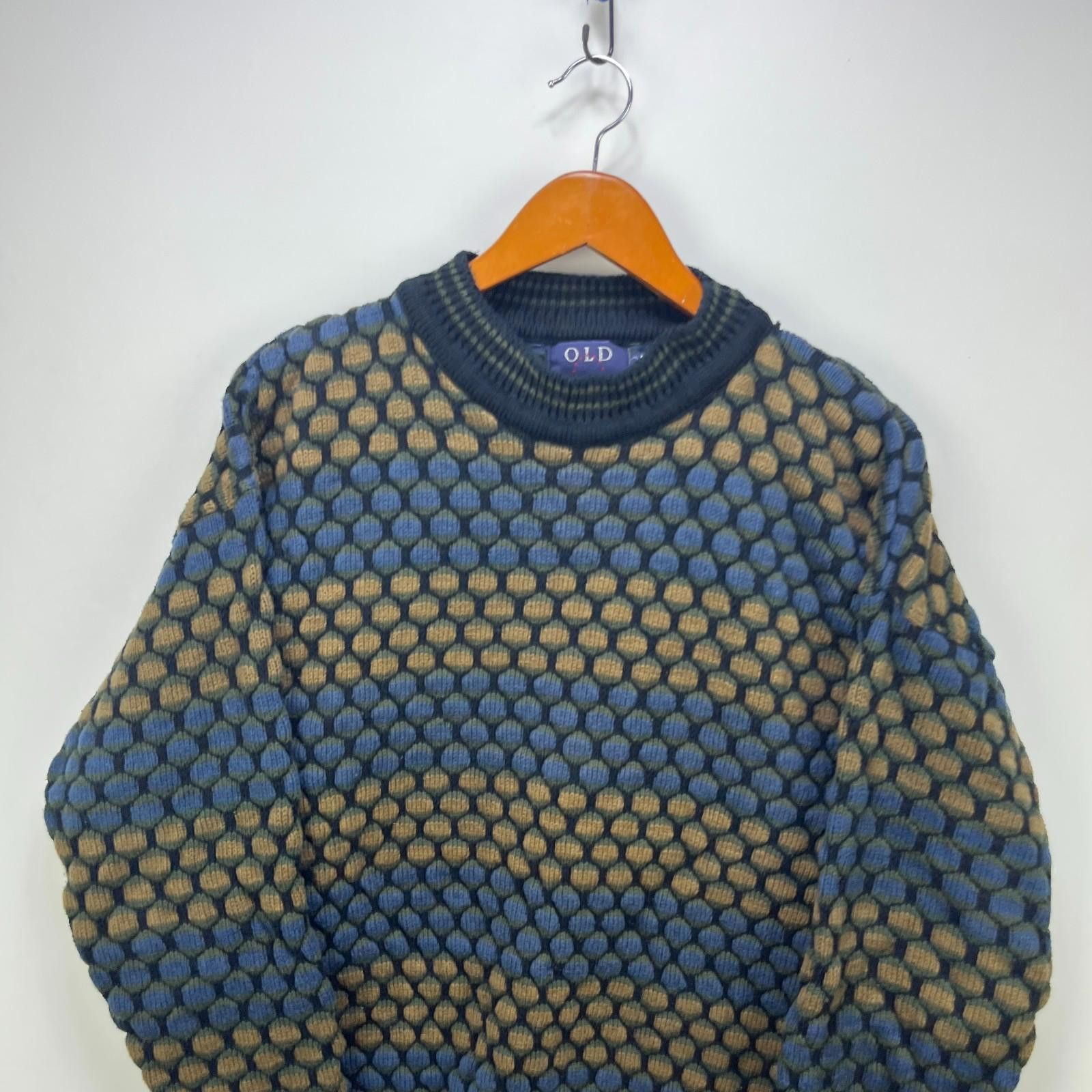 Other Vintage 90s Old Glory Trippy Knit Sweater Made in USA Medium Size US M / EU 48-50 / 2 - 2 Thumbnail