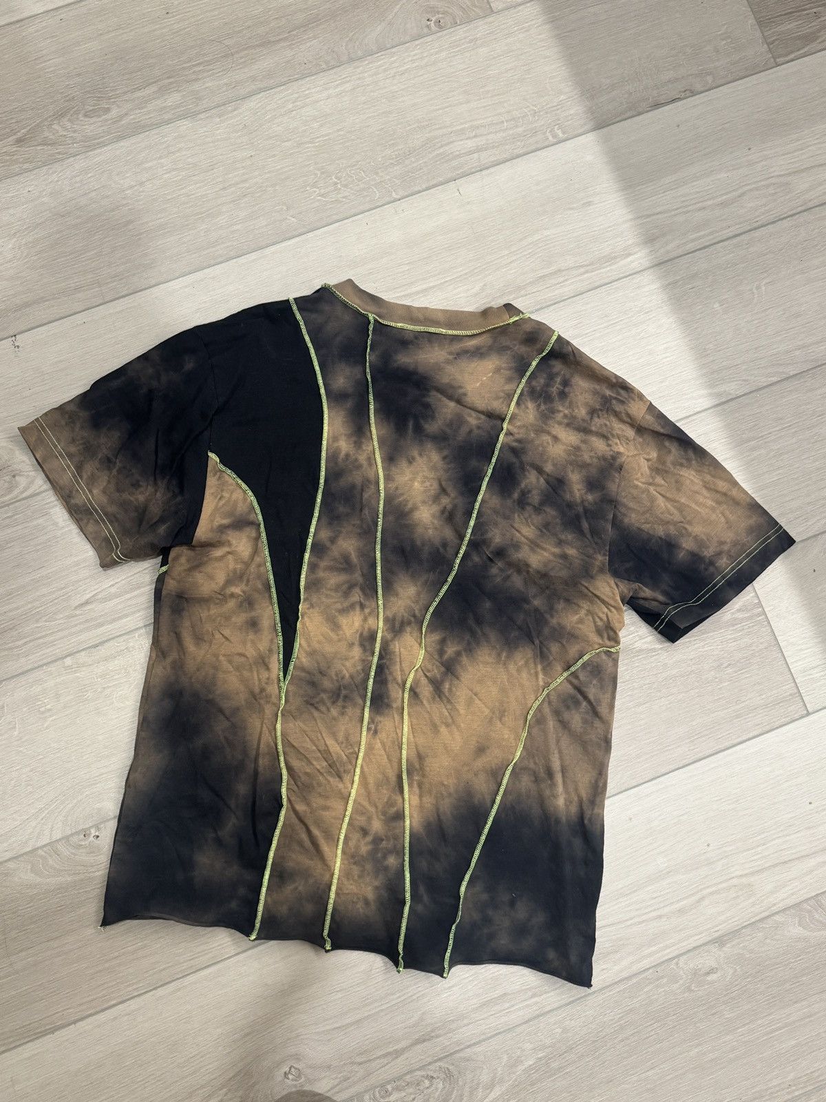 CMMN SWDN CMMN SWDN Raz Panelled Bleach Dyed T-shirt Size US L / EU 52-54 / 3 - 2 Thumbnail