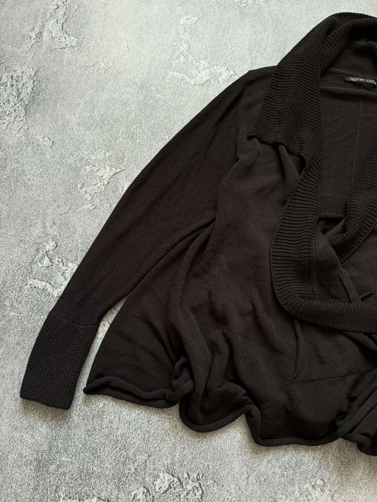 Vintage × hannes roether Hannes Roether XL brown knitwear cape poncho cardigan sweate Size XL / US 12-14 / IT 48-50 - 4 Thumbnail