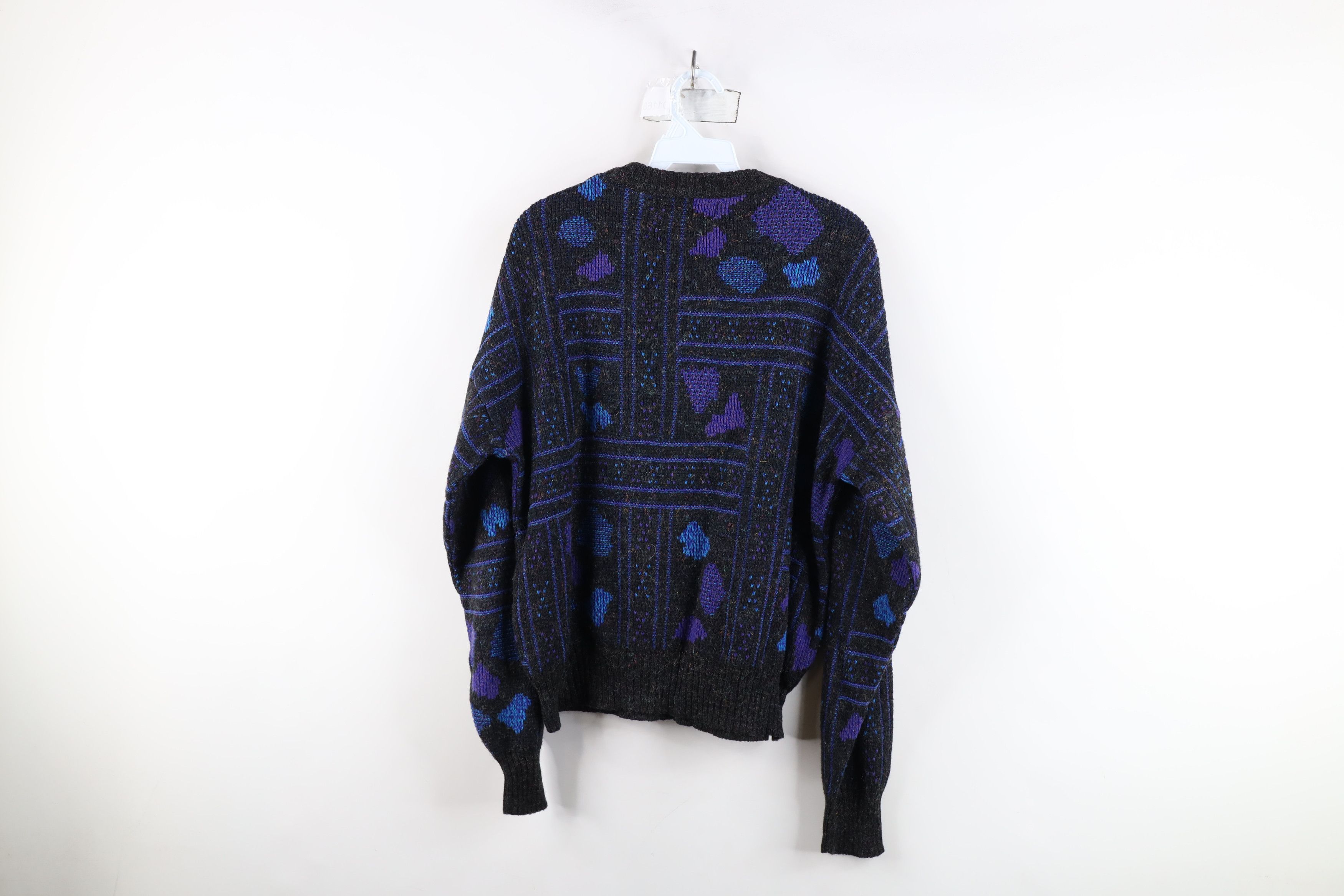 Vintage Vintage 90s Streetwear Fleck Geometric Knit Crewneck Sweater Size M / US 6-8 / IT 42-44 - 8 Thumbnail