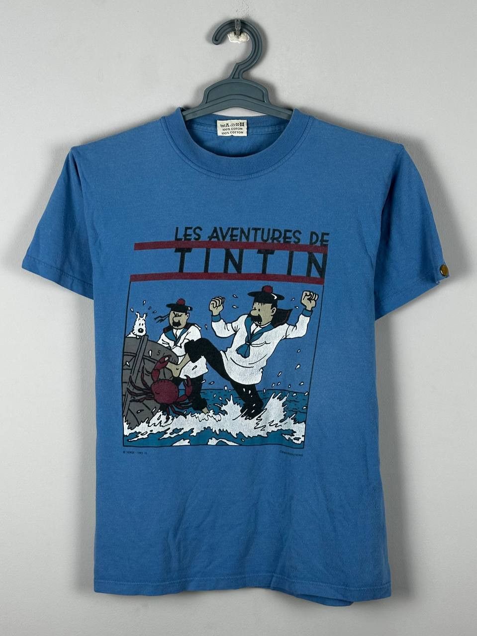 Cartoon Network Vintage 90s The Adventure of Tintin In France T Shirt Size US S / EU 44-46 / 1 - 1 Thumbnail