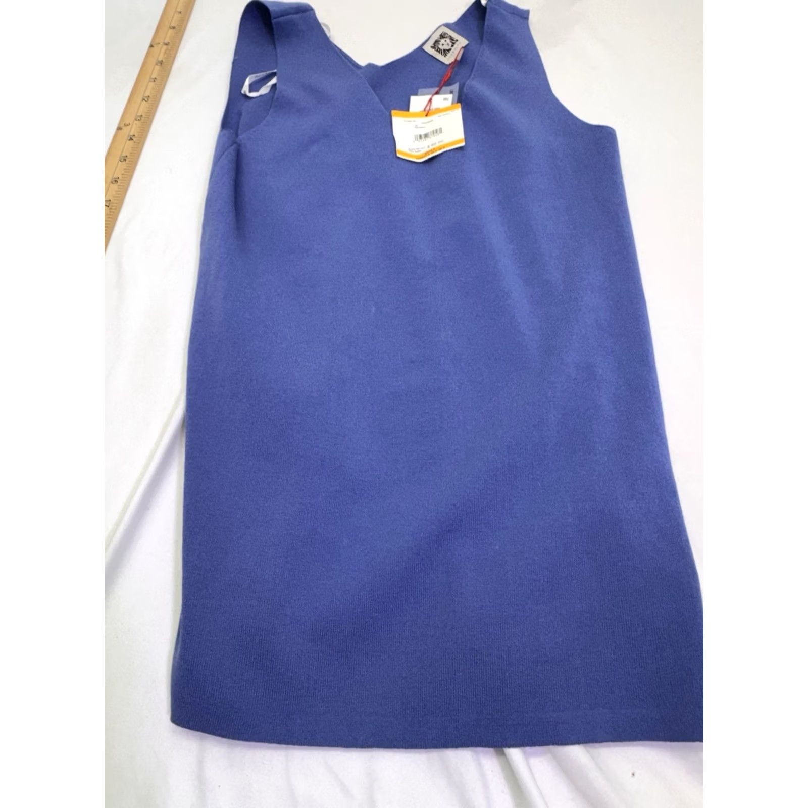 Anne Klein Anne Klein Top Womens S Blue Suit Separates Double Neck Sleeveless Eclipse New Size S / US 4 / IT 40 - 6 Thumbnail