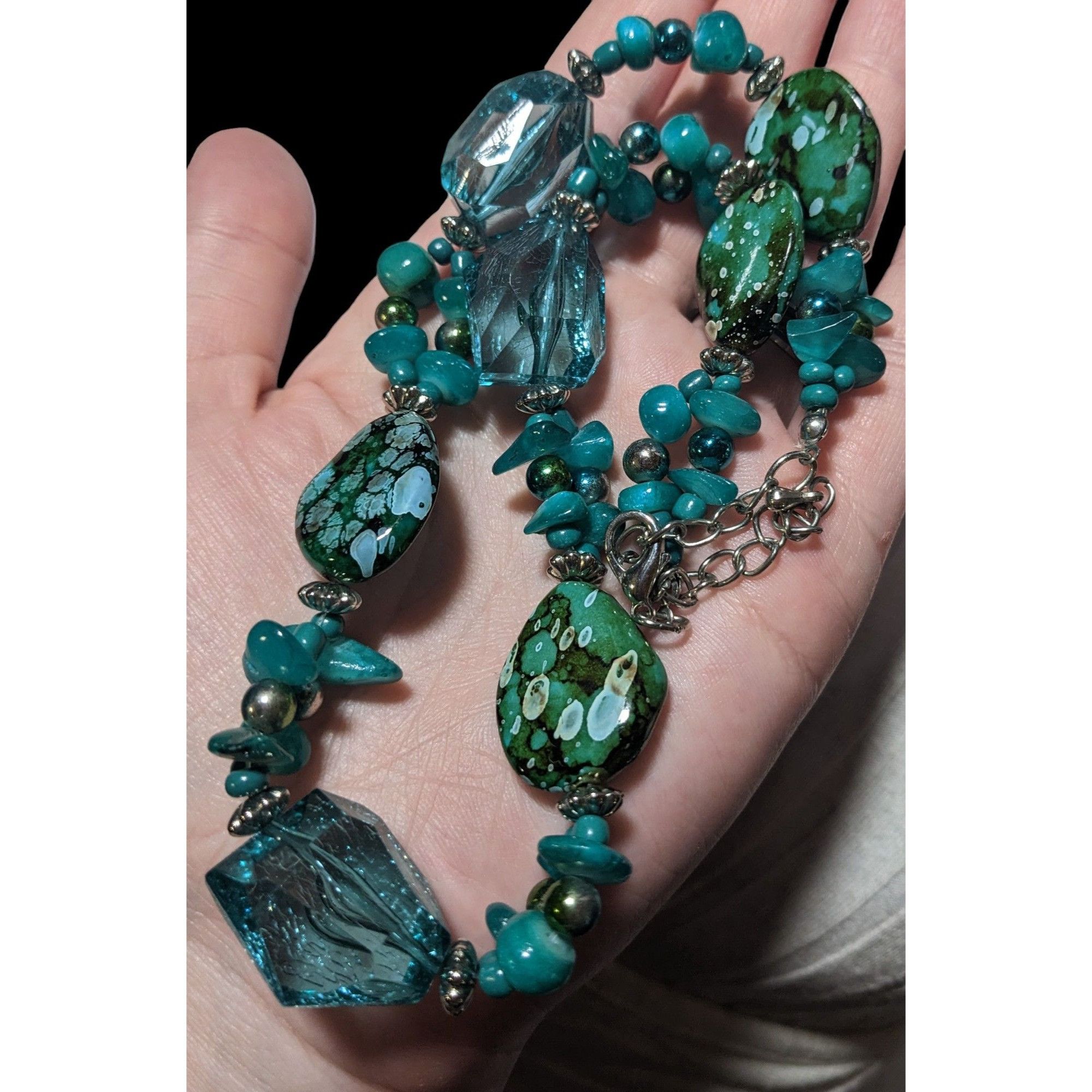 Other Chunky Turquoise Abstract Beaded Necklace Size ONE SIZE - 3 Thumbnail