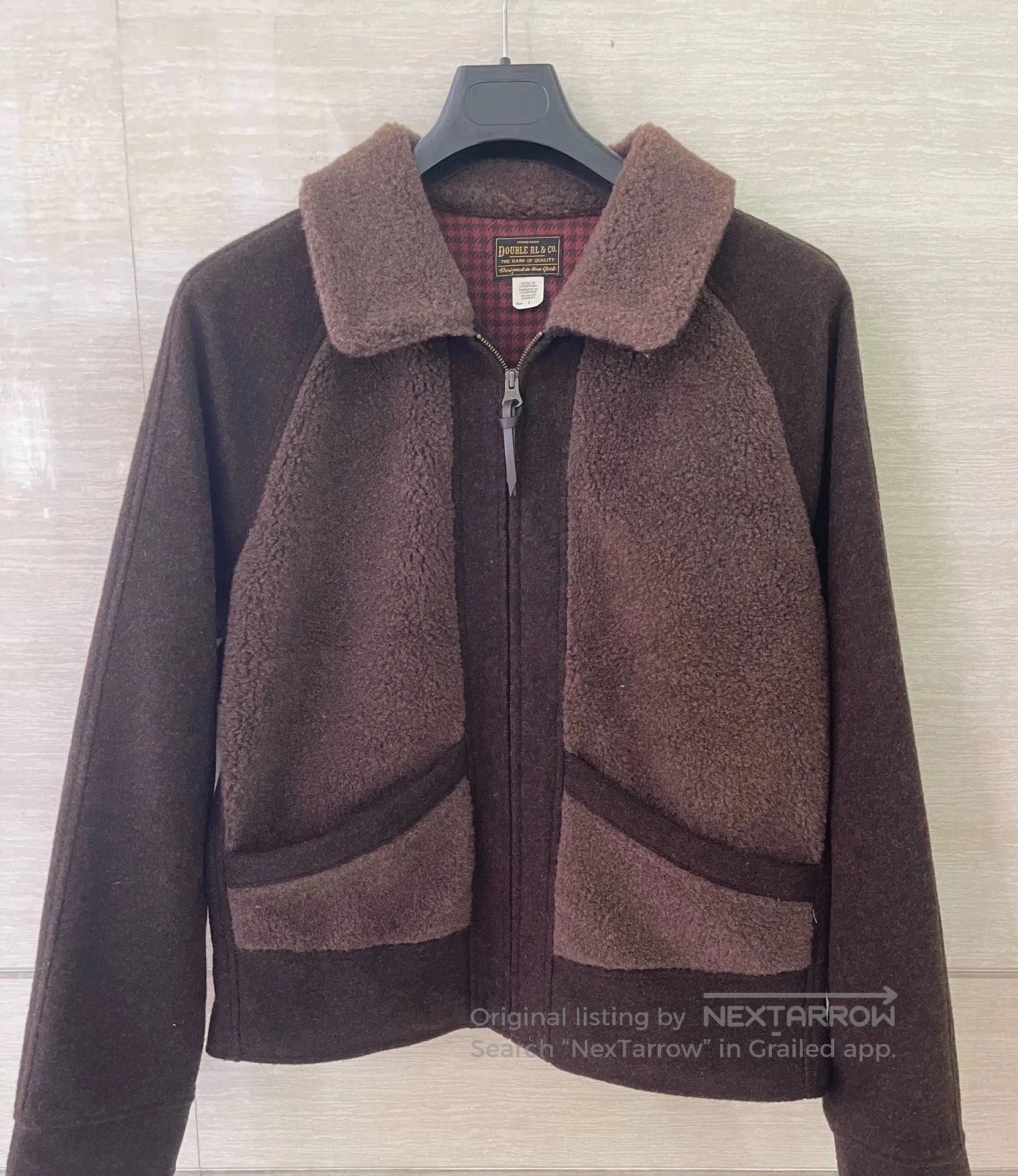 RRL Ralph Lauren DOUBLE RL Shearling Wool Blend Jacket. Size US M / EU 48-50 / 2 - 1 Thumbnail