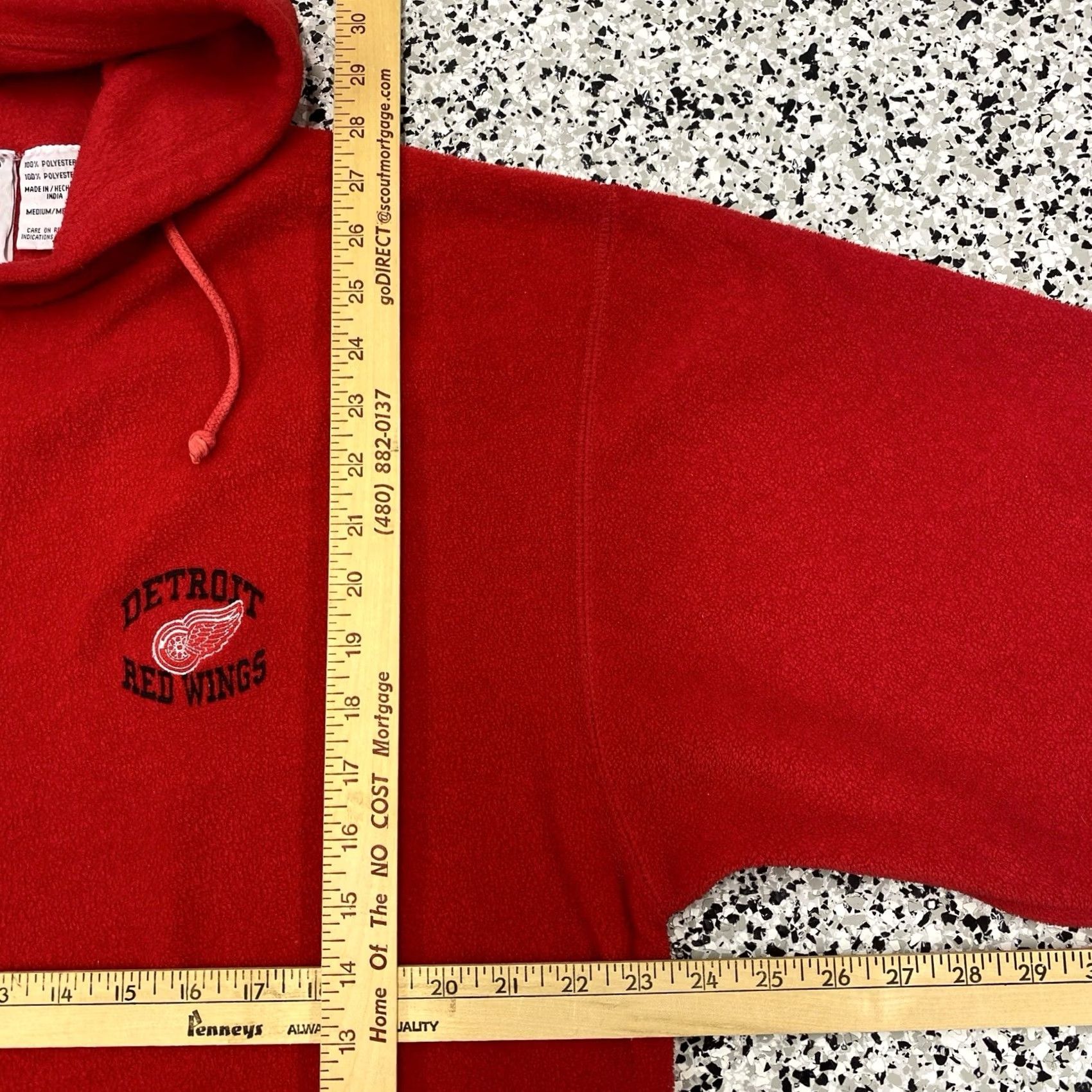 Russell Athletic VINTAGE Russell Athletic Pro Edge Detroit Red Wings Hockey NHL Hoodie Sweatshirt Zip Red Medium Mens Size US M / EU 48-50 / 2 - 4 Thumbnail