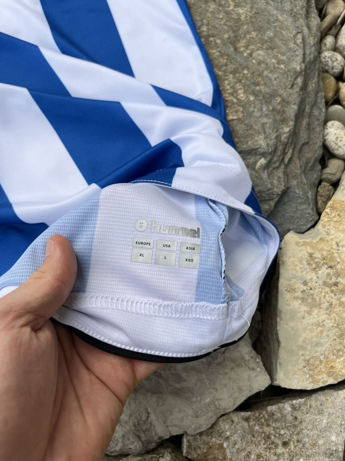 Hummel Hummel soccer jersey Odense 2018 Denmark striped tee Albani Size US L / EU 52-54 / 3 - 18 Thumbnail