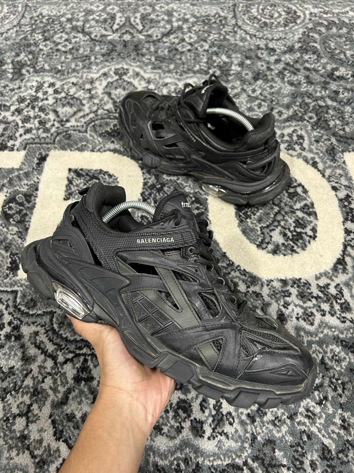 Balenciaga Balenciaga All Black Track 2.0 Size 12US/45EU Size US 12 / EU 45 - 2 Thumbnail