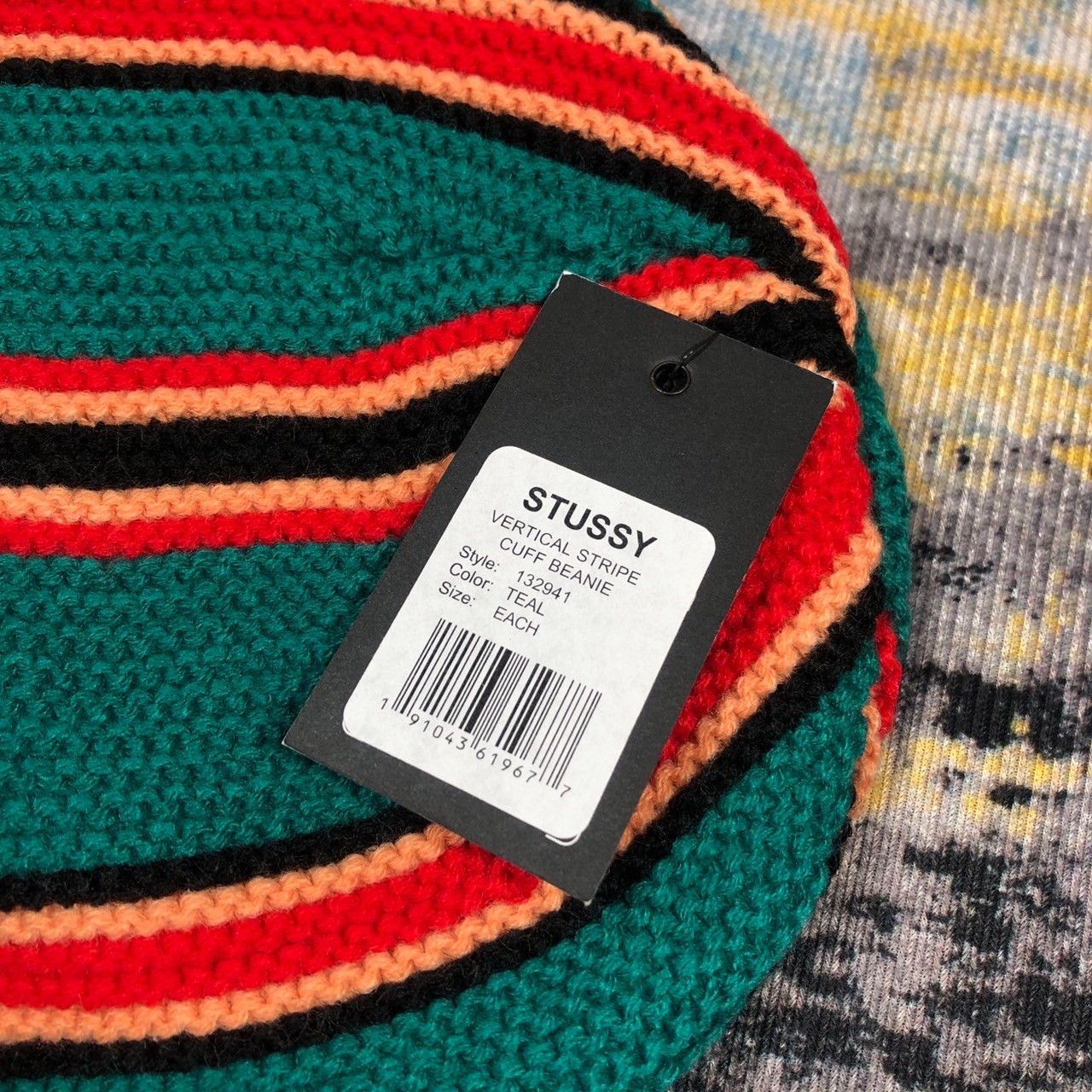 Stussy × Vintage Stussy Vertical Stripe Cuff Beanie Size ONE SIZE - 6 Thumbnail