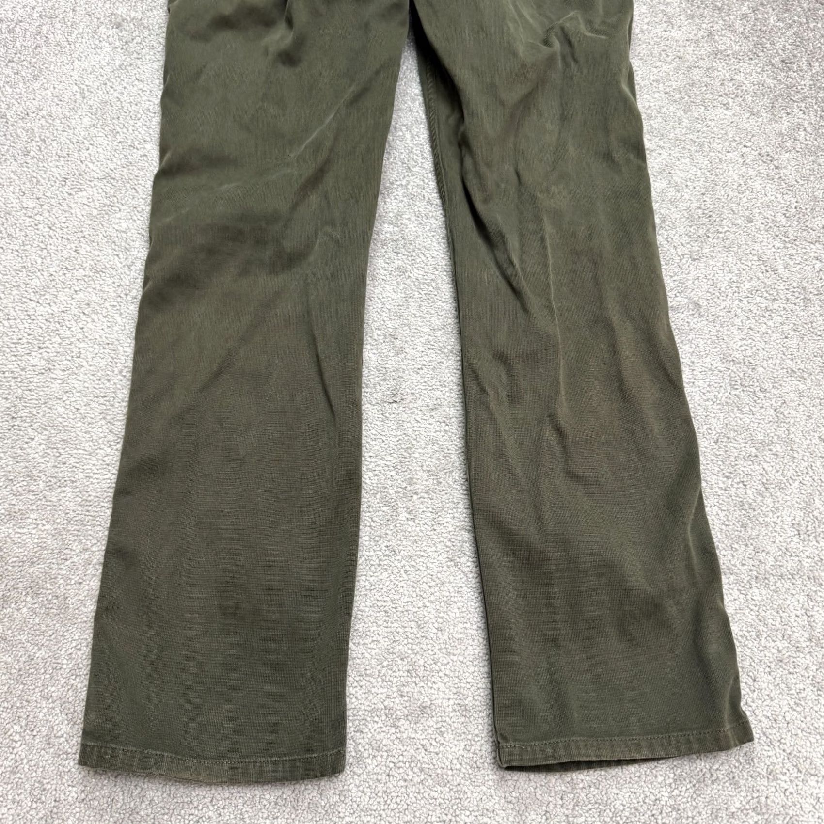Bonobos Bonobos Slim Fit Straight Leg Chino Pants Mens 35x34 Dark Green Cotton Casual Size US 35 - 3 Thumbnail