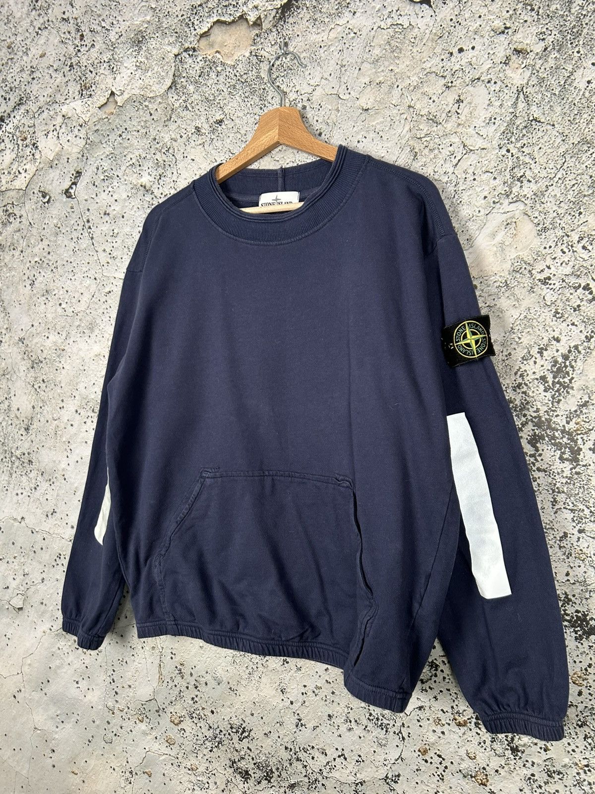 Stone Island Stone Island Vintage Navy Crewneck Archive Avant Garde Rare Size US M / EU 48-50 / 2 - 2 Thumbnail