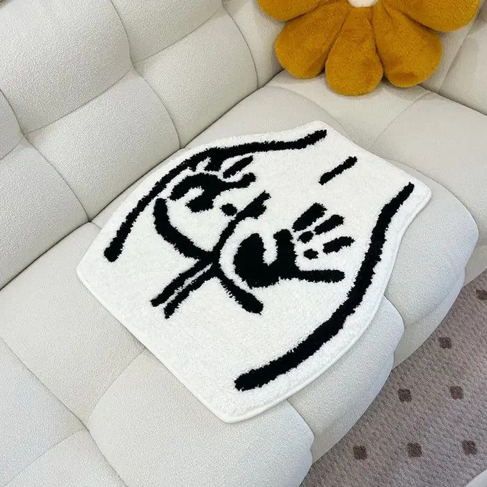 Handmade Handmade Floormats Bedroom Anti Slip Fluffy Soft Rugs Size ONE SIZE - 8 Thumbnail