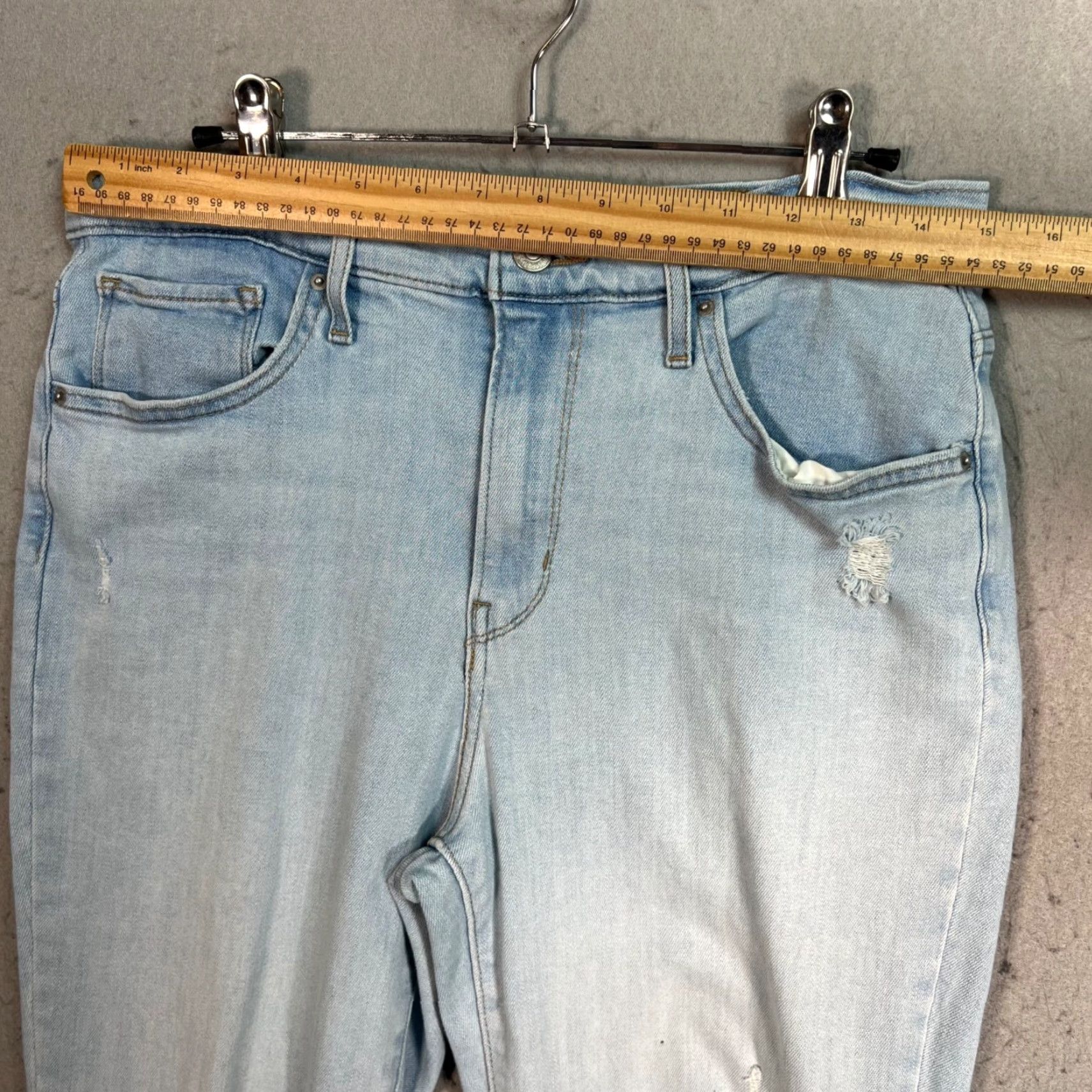 Levi's VINTAGE Levi's 724 High Rise Straight Crop Light Wash Jeans Distressed Womens Size 30 Womens Jeans Size 30" / US 8 / IT 44 - 4 Thumbnail