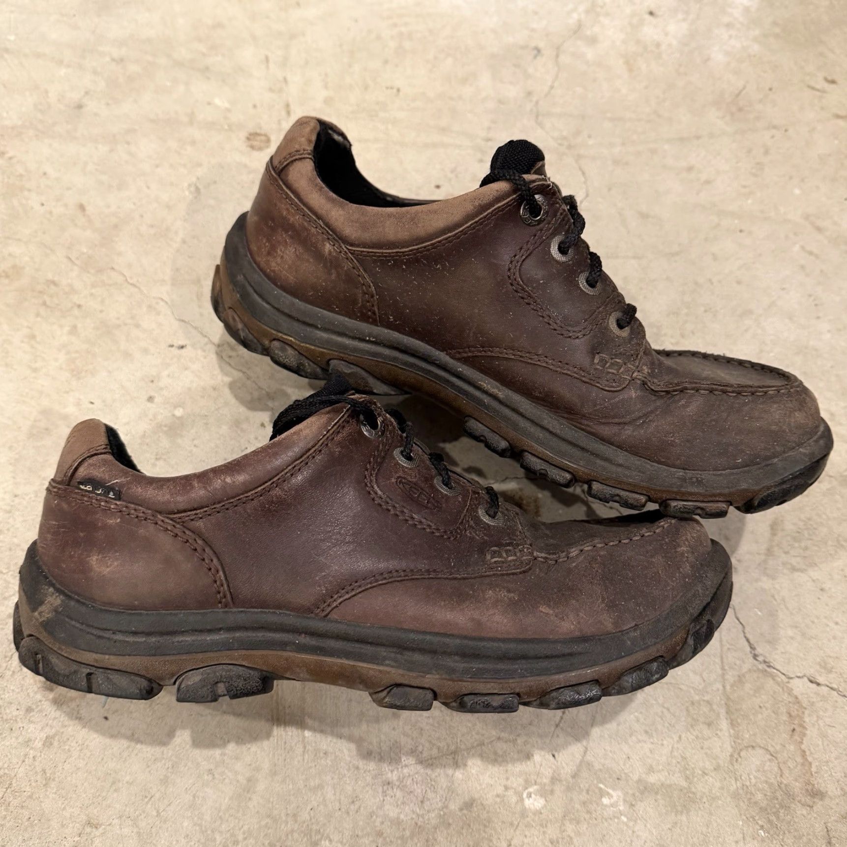 KEEN KEEN Anchor Park Shoes Mens 9 Low Top Casual Hiking Brown Leather Gorpcore Leather Upper Waterproof Loafer Casual Shoe Mens Brown Anchor Park Shoes Size US M / EU 48-50 / 2 - 2 Thumbnail