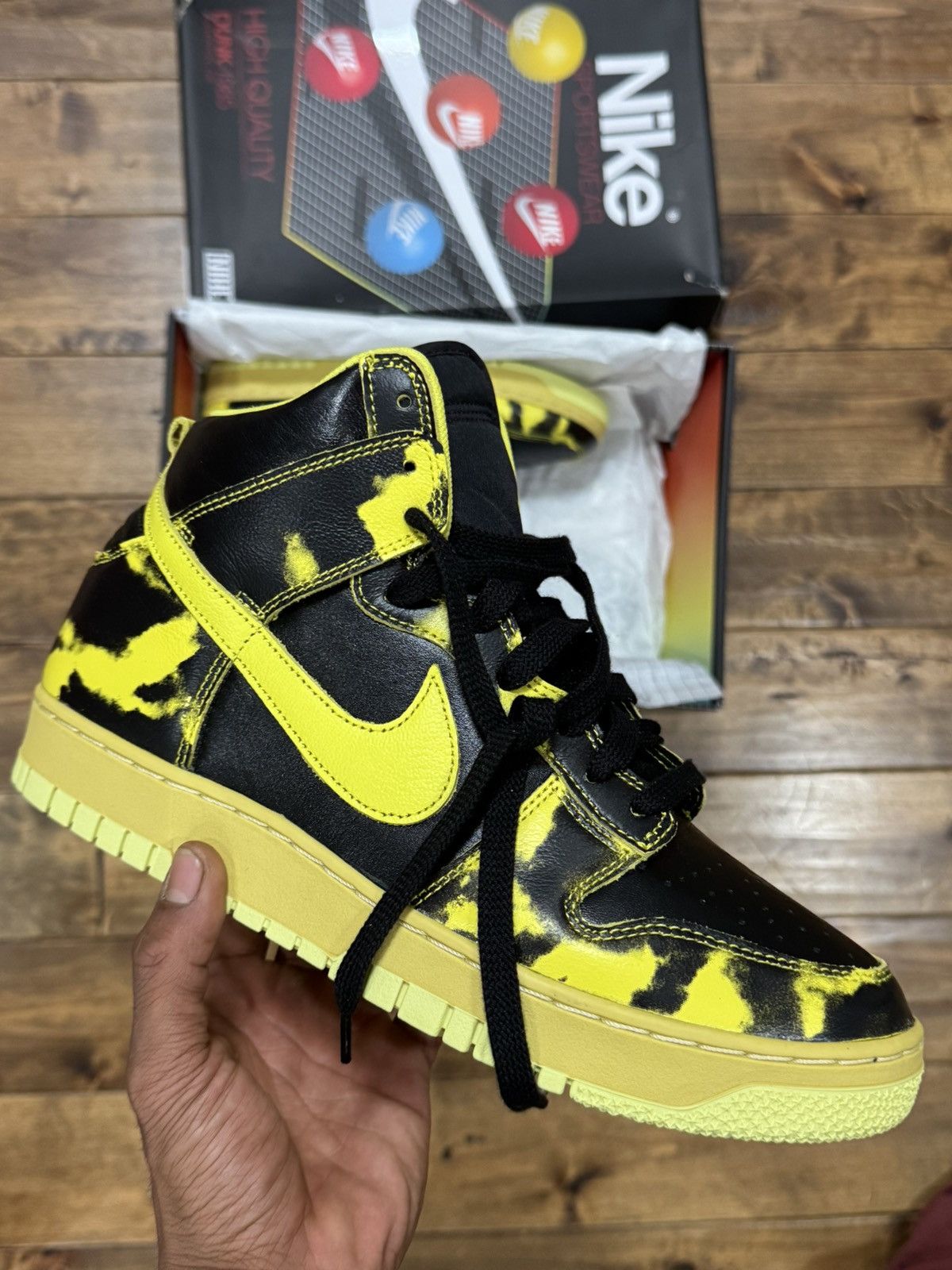 Nike Nike Dunk High 1985 SP Yellow Strike Size US 9.5 / EU 42-43 - 4 Thumbnail