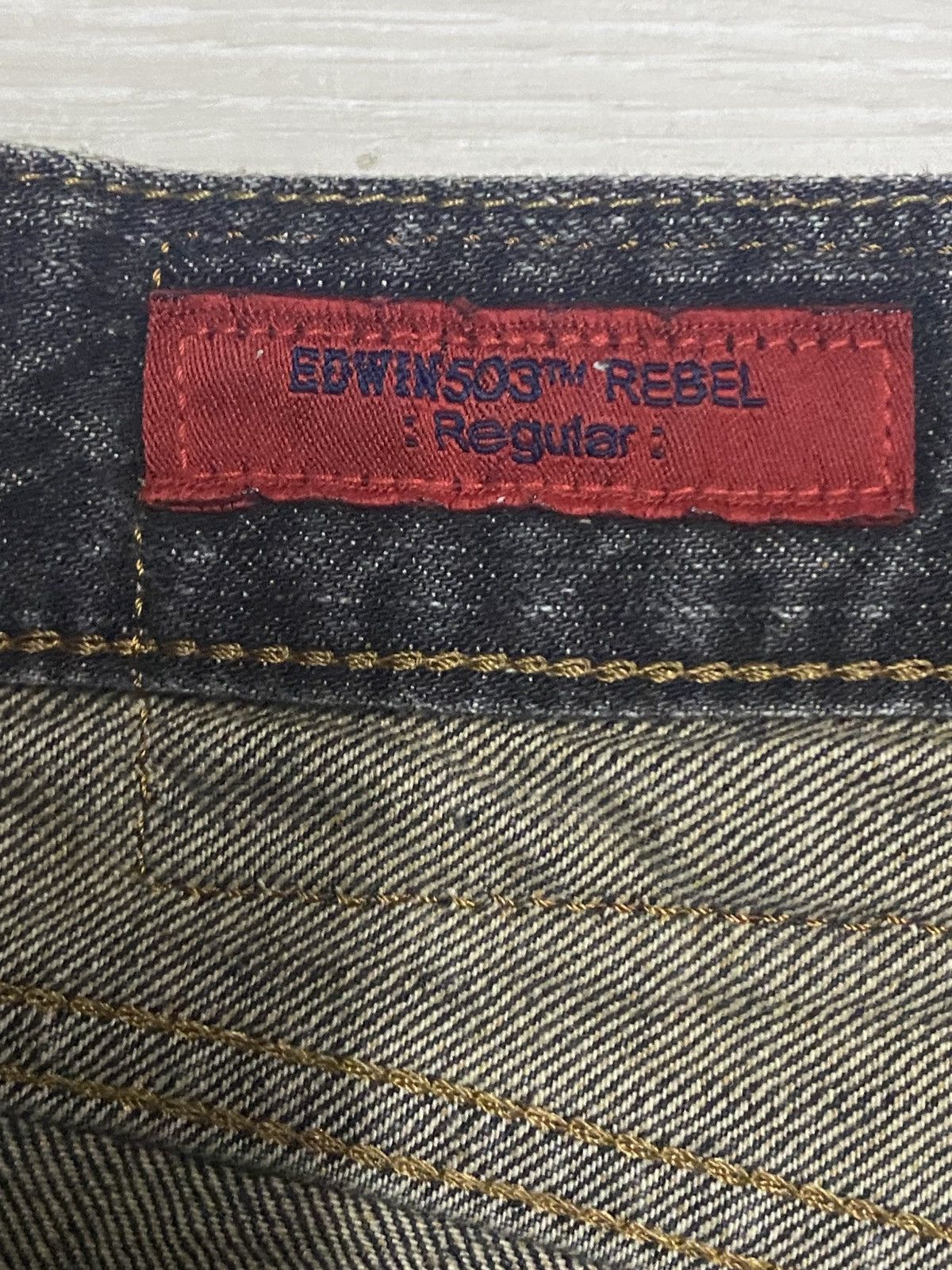 Edwin Vintage Edwin 503 Black Denim Tears Distressed Loose Jeans Size US 32 / EU 48 - 10 Thumbnail
