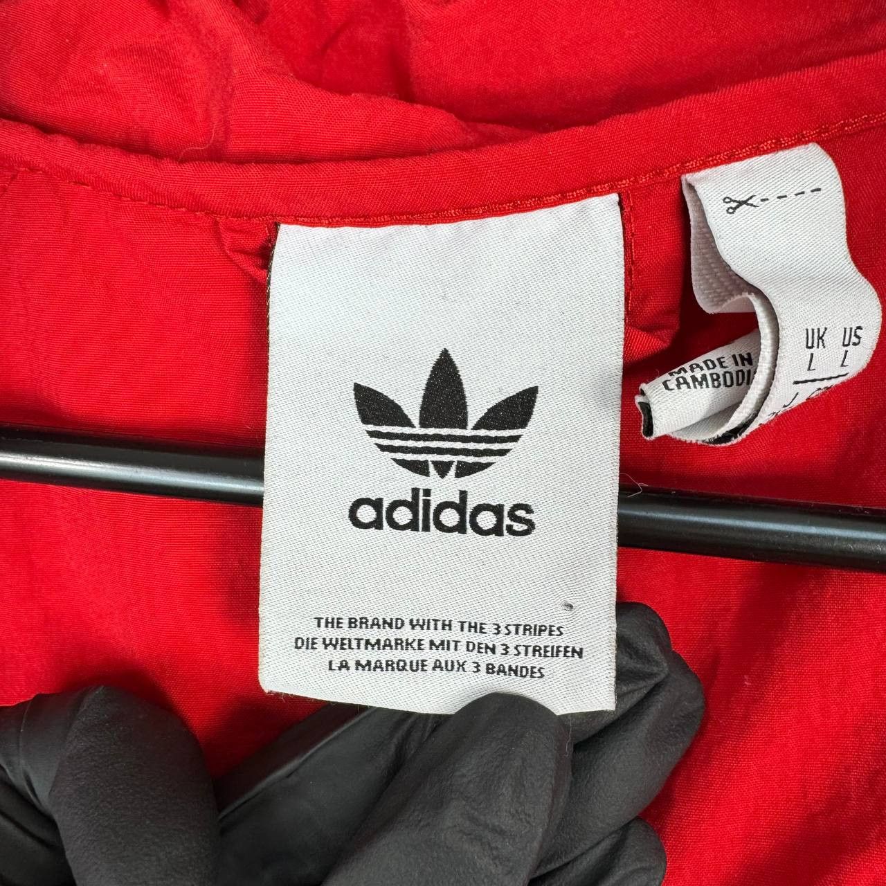 Adidas Adidas Originals Windbreaker Jacket Red Full Zip Hooded L Size US L / EU 52-54 / 3 - 3 Thumbnail
