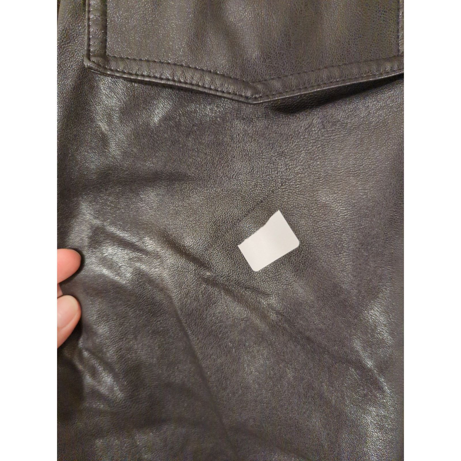 Other RTR Line and Dot Sz L Black Faux Leather Wide Leg High Pants Size 34" / US 12 / IT 48 - 6 Thumbnail