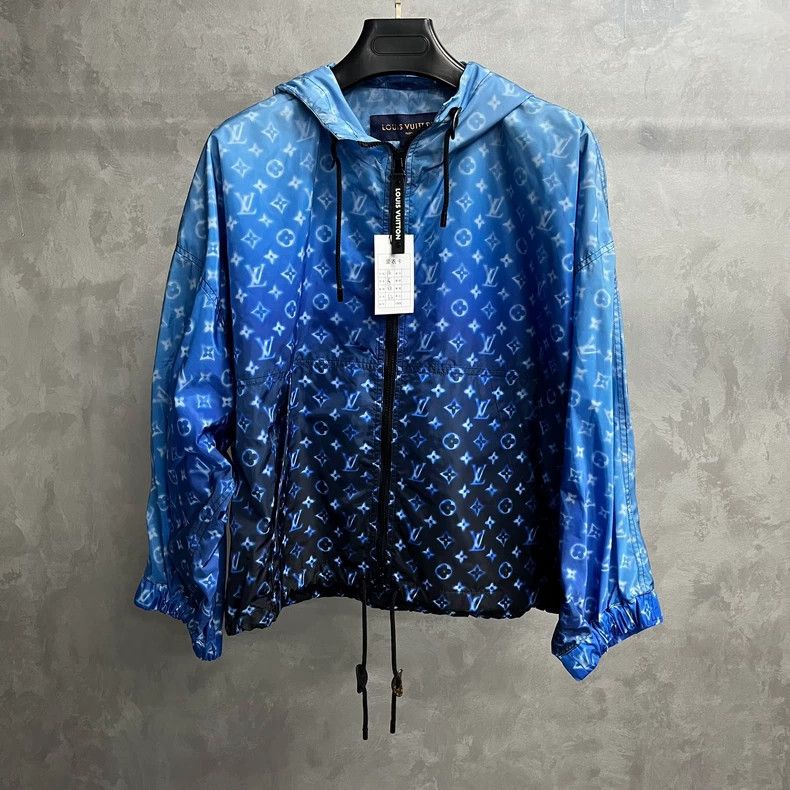 Louis Vuitton Blue Logo Print Hooded Jacket Size US S / EU 44-46 / 1 - 1 Thumbnail