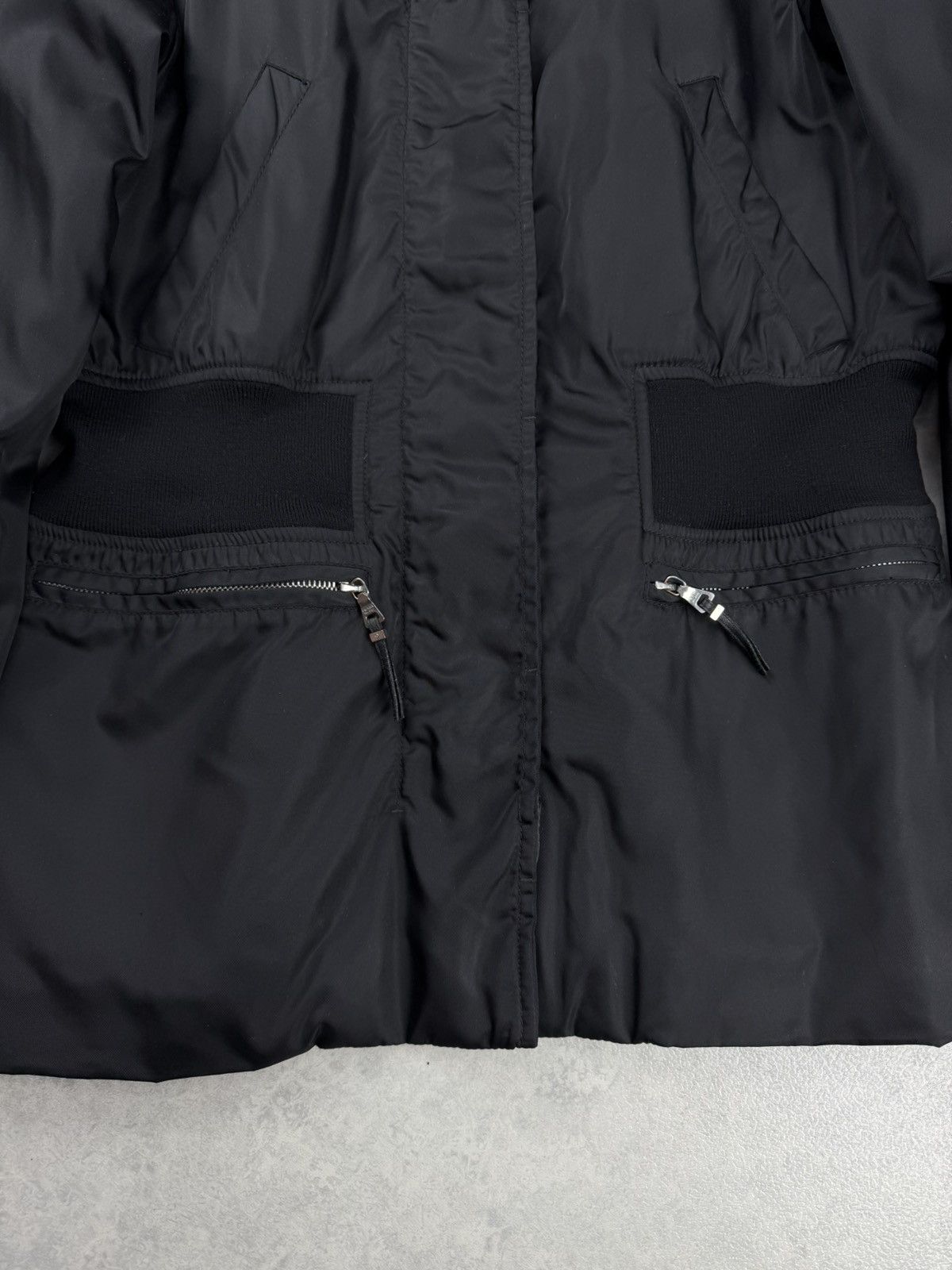 Prada Prada Women Black Nylon Jacket Zip Button Front IT 44 Size M / US 6-8 / IT 42-44 - 5 Thumbnail