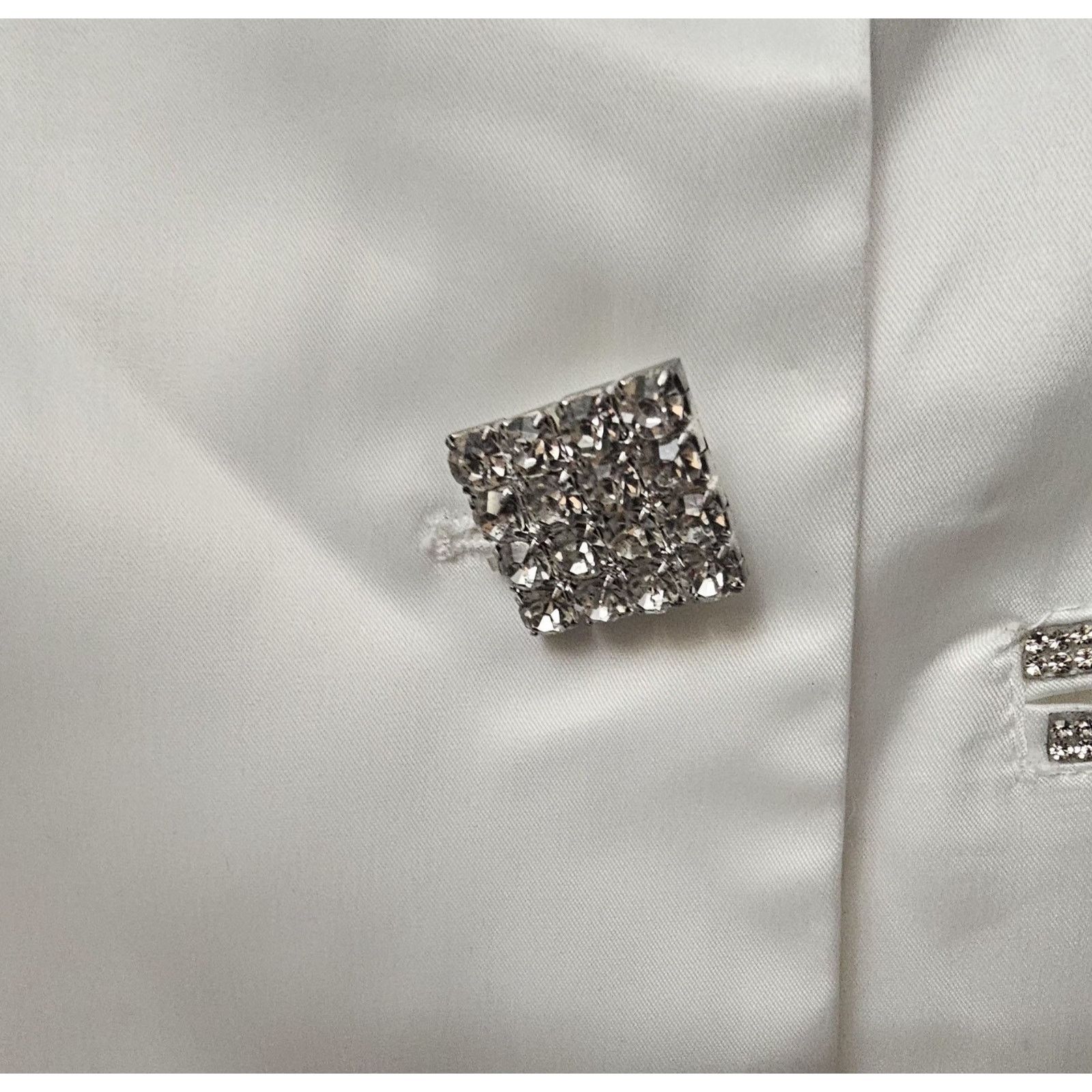 Other AKIRA Embellished Beaded Rhinestone Button Plazer Jacket L Size L / US 10 / IT 46 - 4 Thumbnail