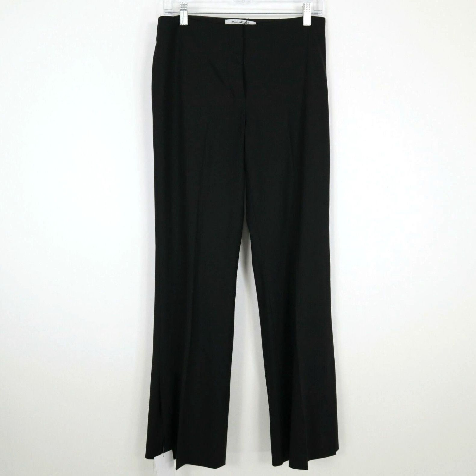 image of Vintage Mm.lafleur Clooney 2.0 Dress Pants Wool 2 New Black Flared Slit Career $225 in White, Women