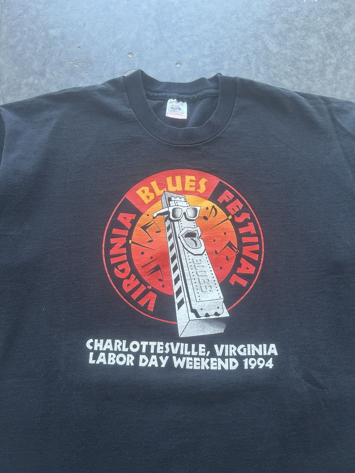 Fruit Of The Loom × Vintage Vintage 90s Virginia Blues Festival Graphic Tee Size US XL / EU 56 / 4 - 1 Thumbnail