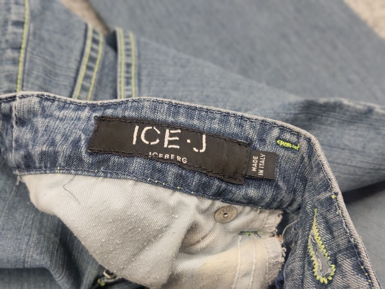 Iceberg Vintage 90's Iceberg Ice J Logo Blue Denim Jeans Size US 30 / EU 46 - 11 Thumbnail