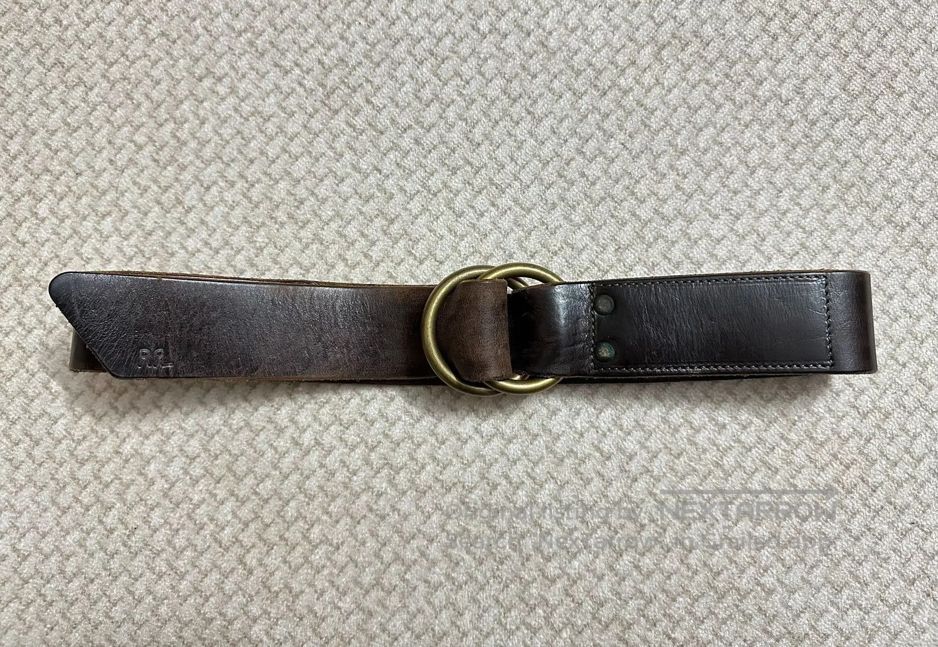 RRL Ralph Lauren RRL Vintage Italian Brown Leather Belt. Size ONE SIZE - 1 Thumbnail