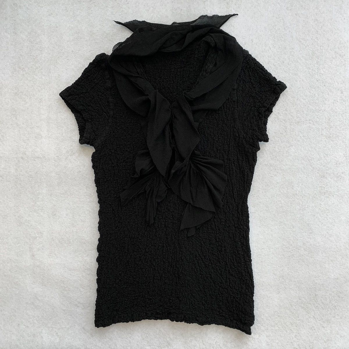 Issey Miyake Issey Miyake me SS2008 Ruffled Mesh Collar Blouse Size M / US 6-8 / IT 42-44 - 1 Thumbnail