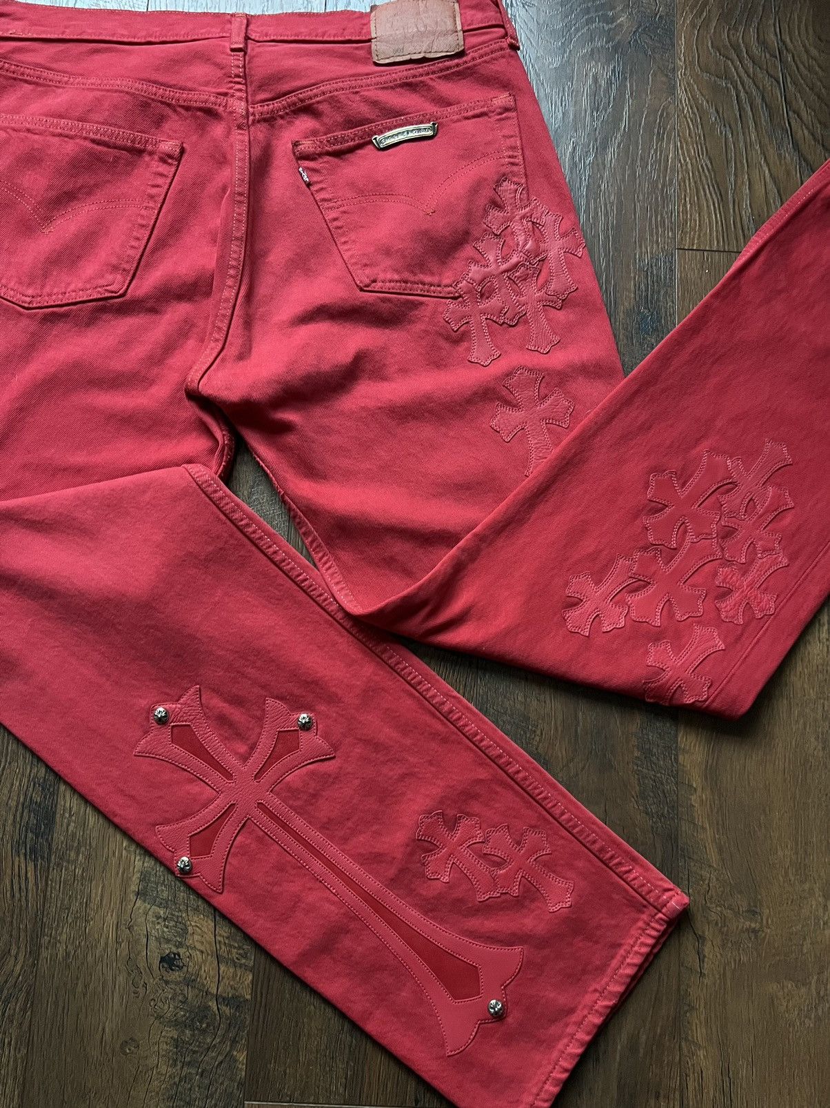 image of 1 Of 30 Chrome Hearts Paris Exclusive Levi’S in Red, Men's (Size 36)