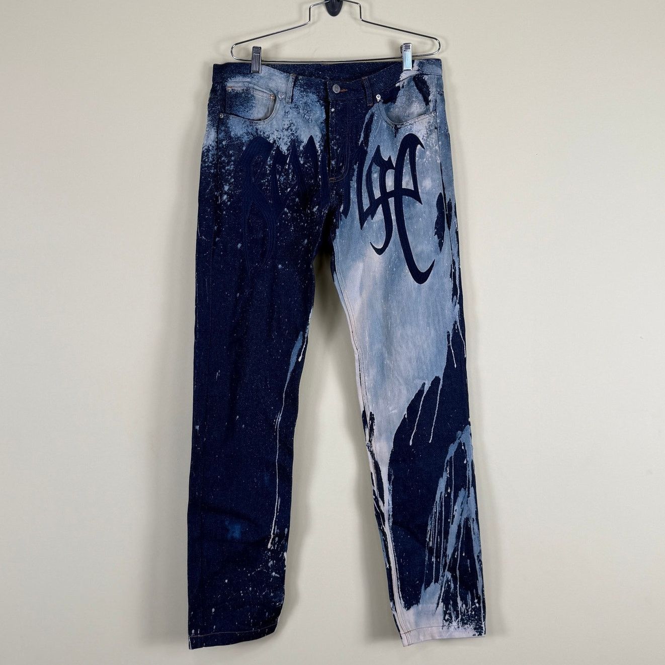 Revenge Revenge Hand Bleached Denim Jeans *1/100 LIMITED RELEASE* Size US 34 / EU 50 - 1 Thumbnail