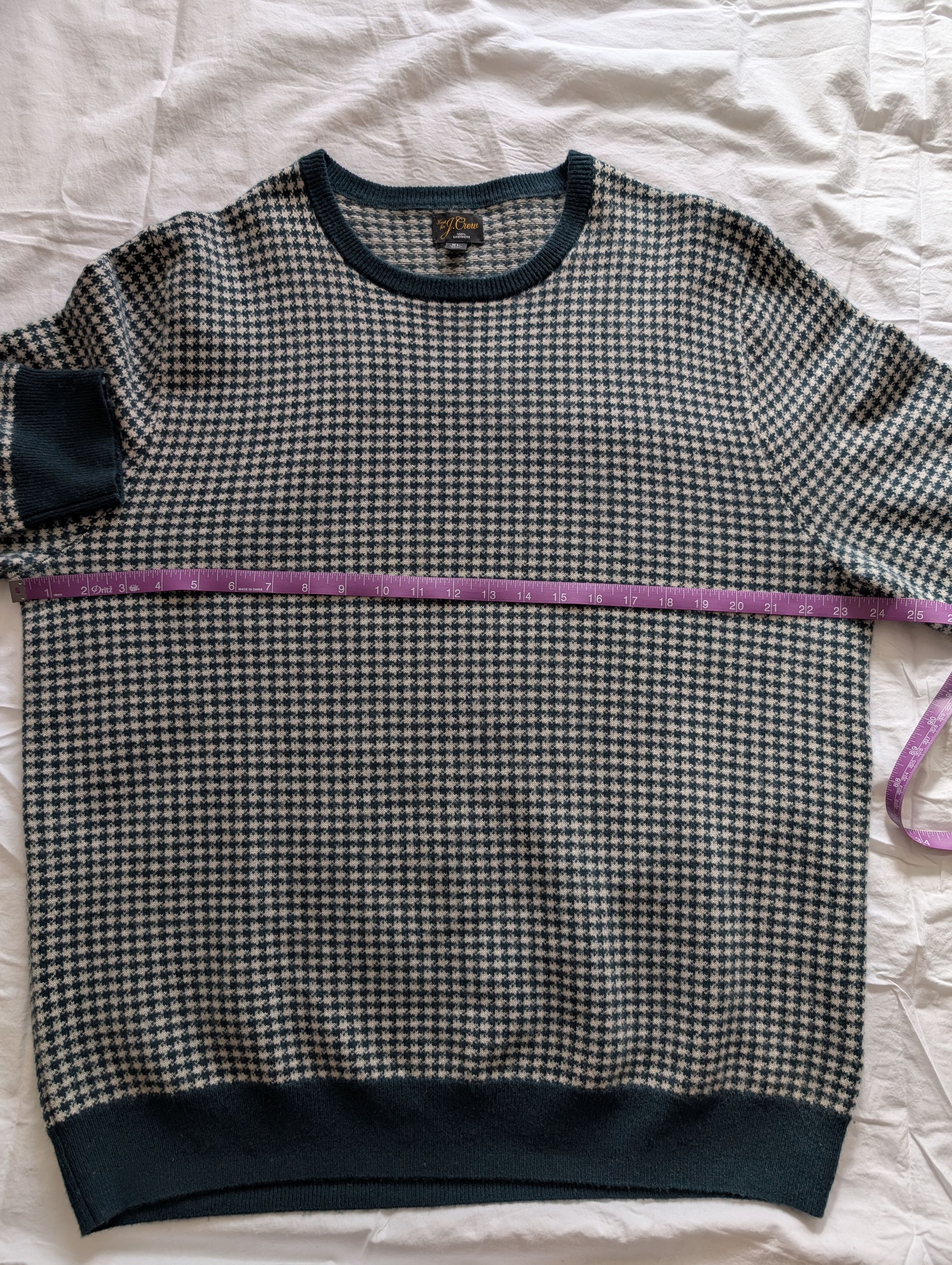 J.Crew J Crew Houndstooth Cashmere Sweater Jumper Size US XL / EU 56 / 4 - 3 Thumbnail