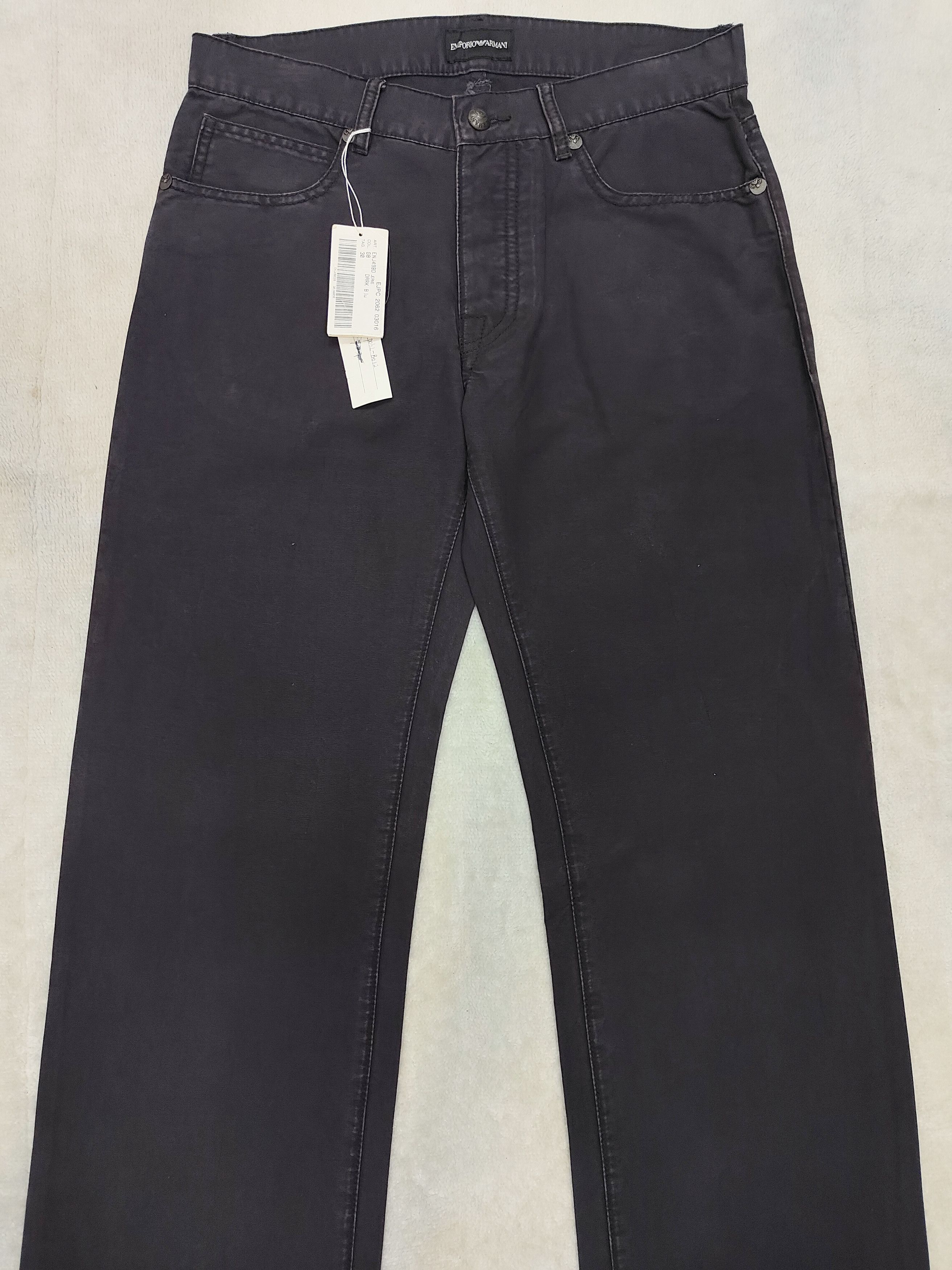 Emporio Armani Emporio Armani🔥Y2K Dark Black Minimal Baggy Trouser Size US 31 - 2 Thumbnail