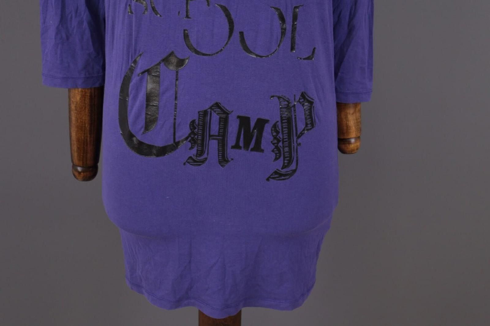 John Galliano Galliano Purple Big Logo A-Line Knee Lenght Dress Sz L Size L / US 10 / IT 46 - 2 Thumbnail