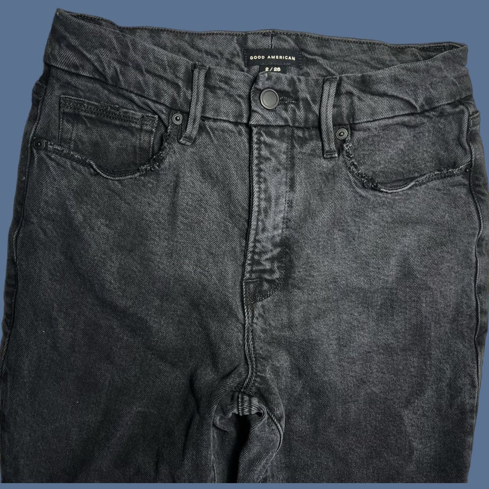 Good American Good American Women's Size 2/26 Classic Boot Bootcut Frayed Stretch Jeans Size 26" / US 2 / IT 38 - 1 Thumbnail