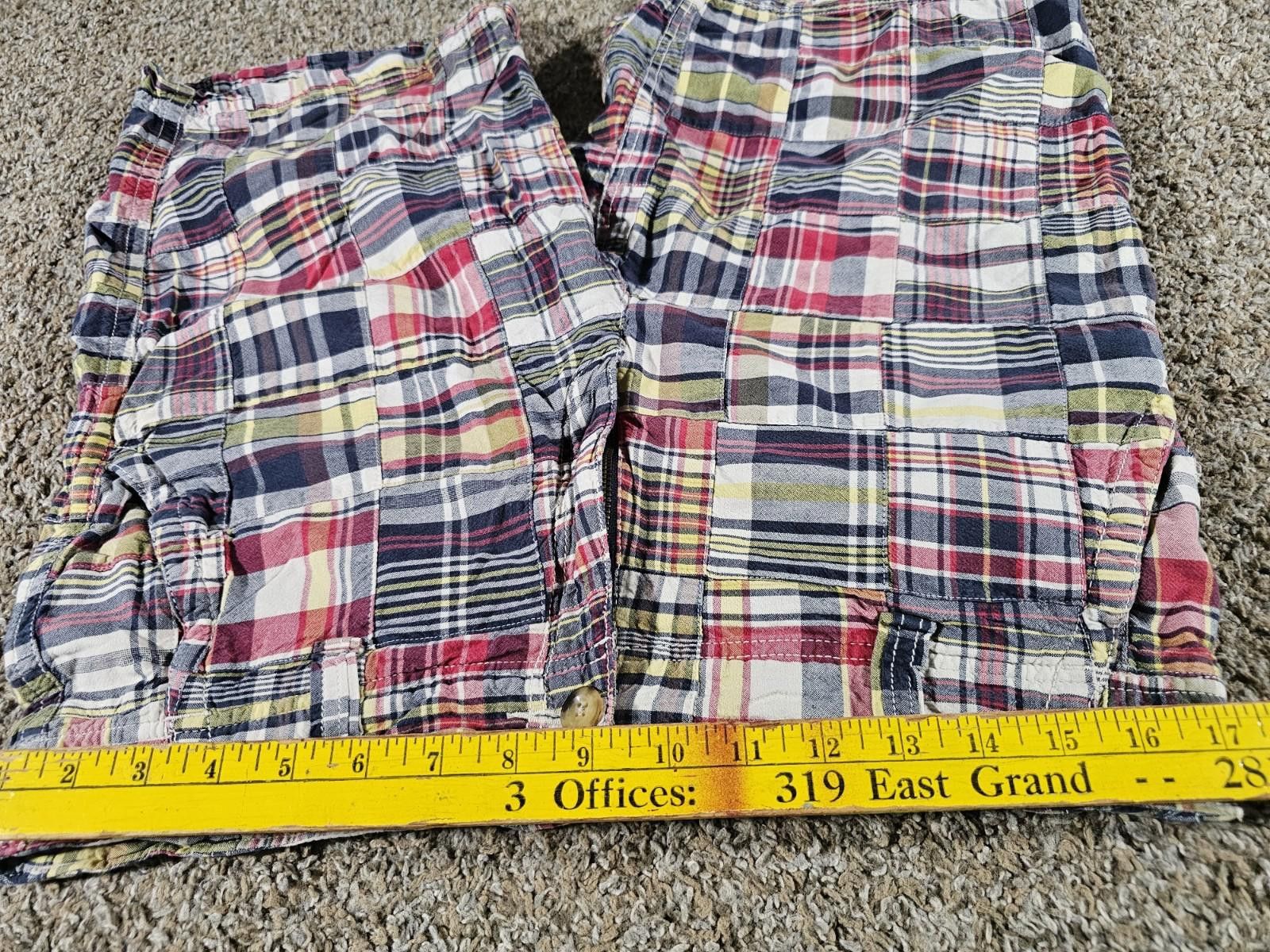 Old Navy OldNavy Cargo Shorts 33 Madras Patchwork Prep Vacation Plaid Size US 33 - 4 Thumbnail