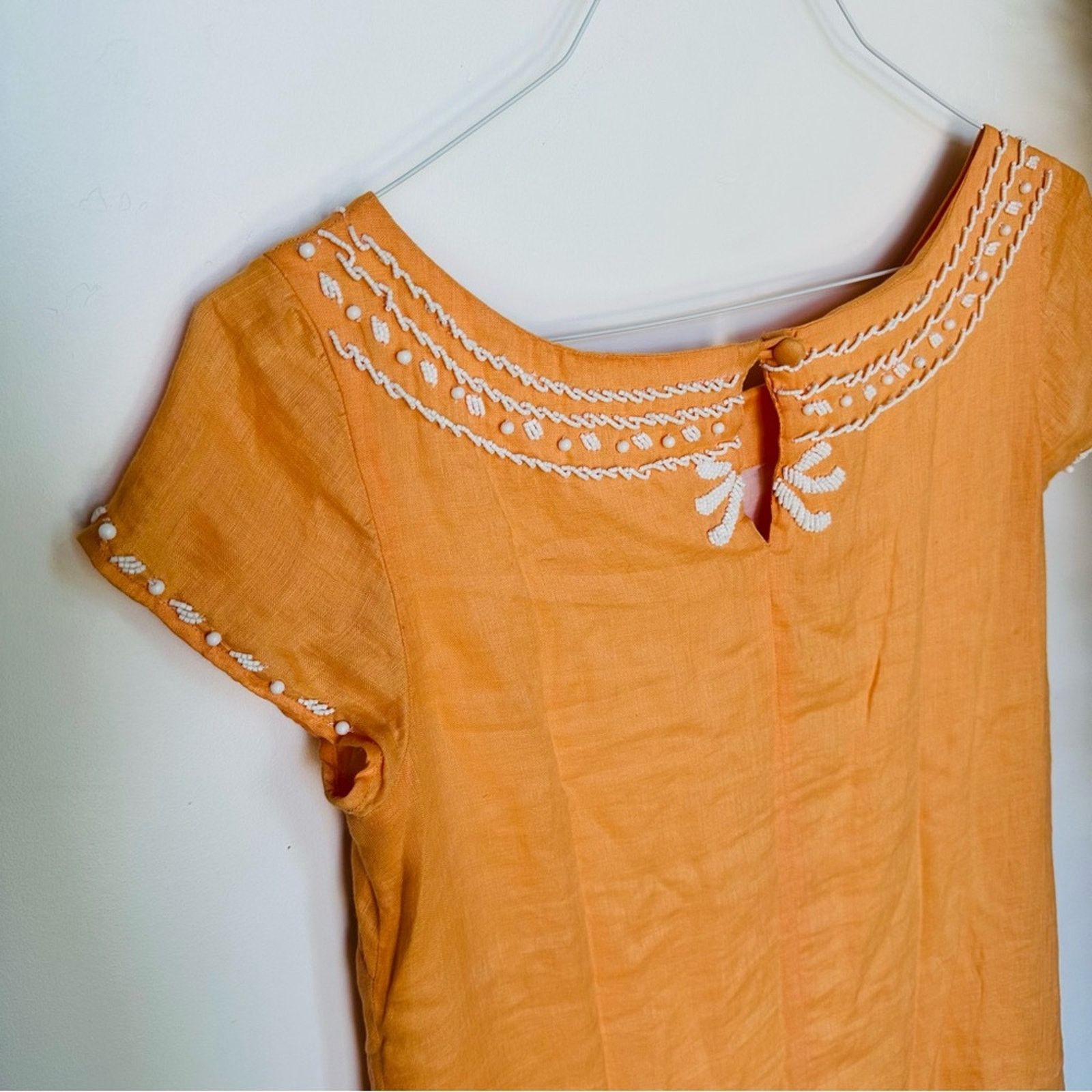 Lilly Pulitzer LILLY PULITZER Orange Peach White Tunic Shift Mini Dress Size S / US 4 / IT 40 - 15 Thumbnail